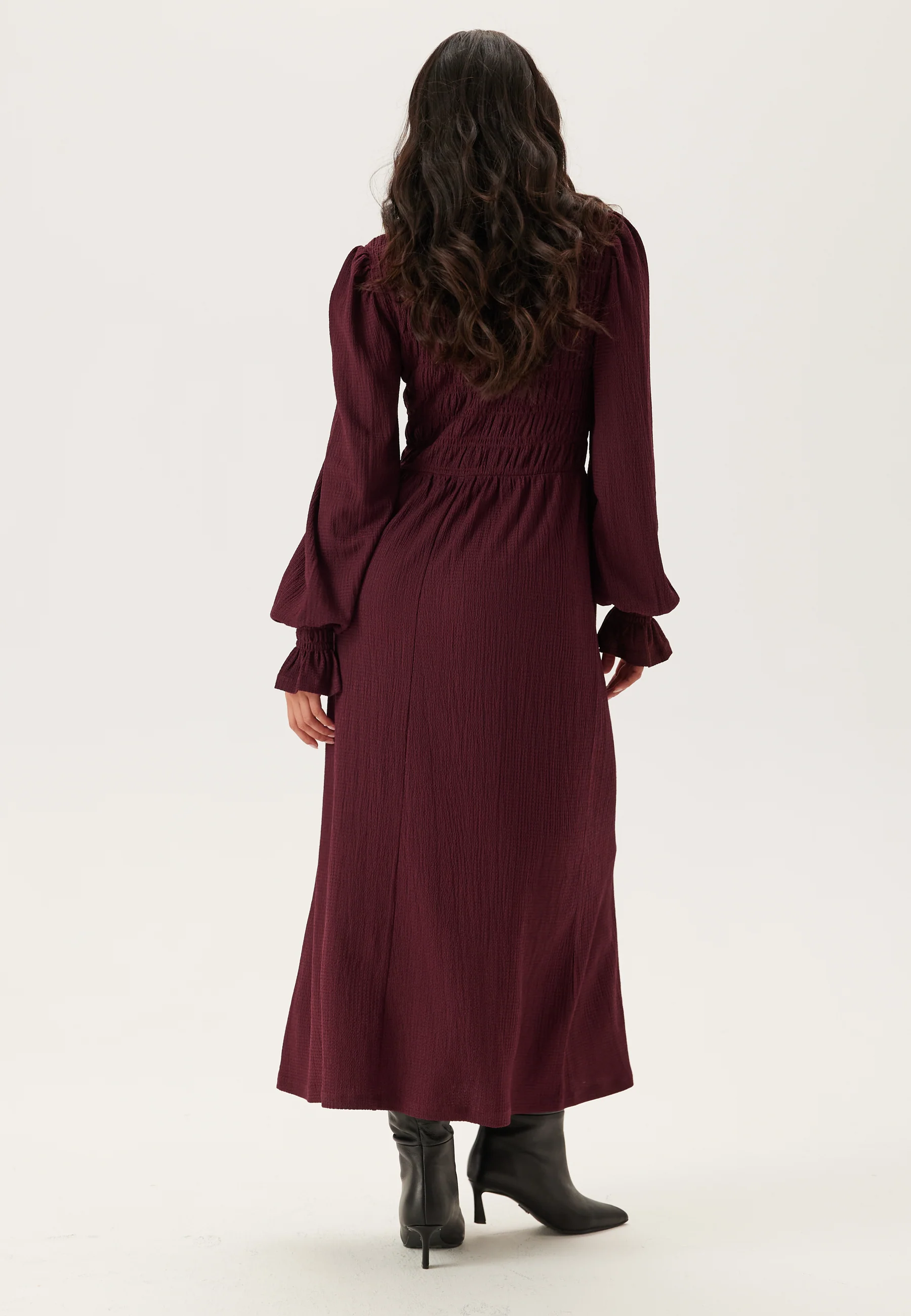 Long Sleeve Smock Dress - Image 3