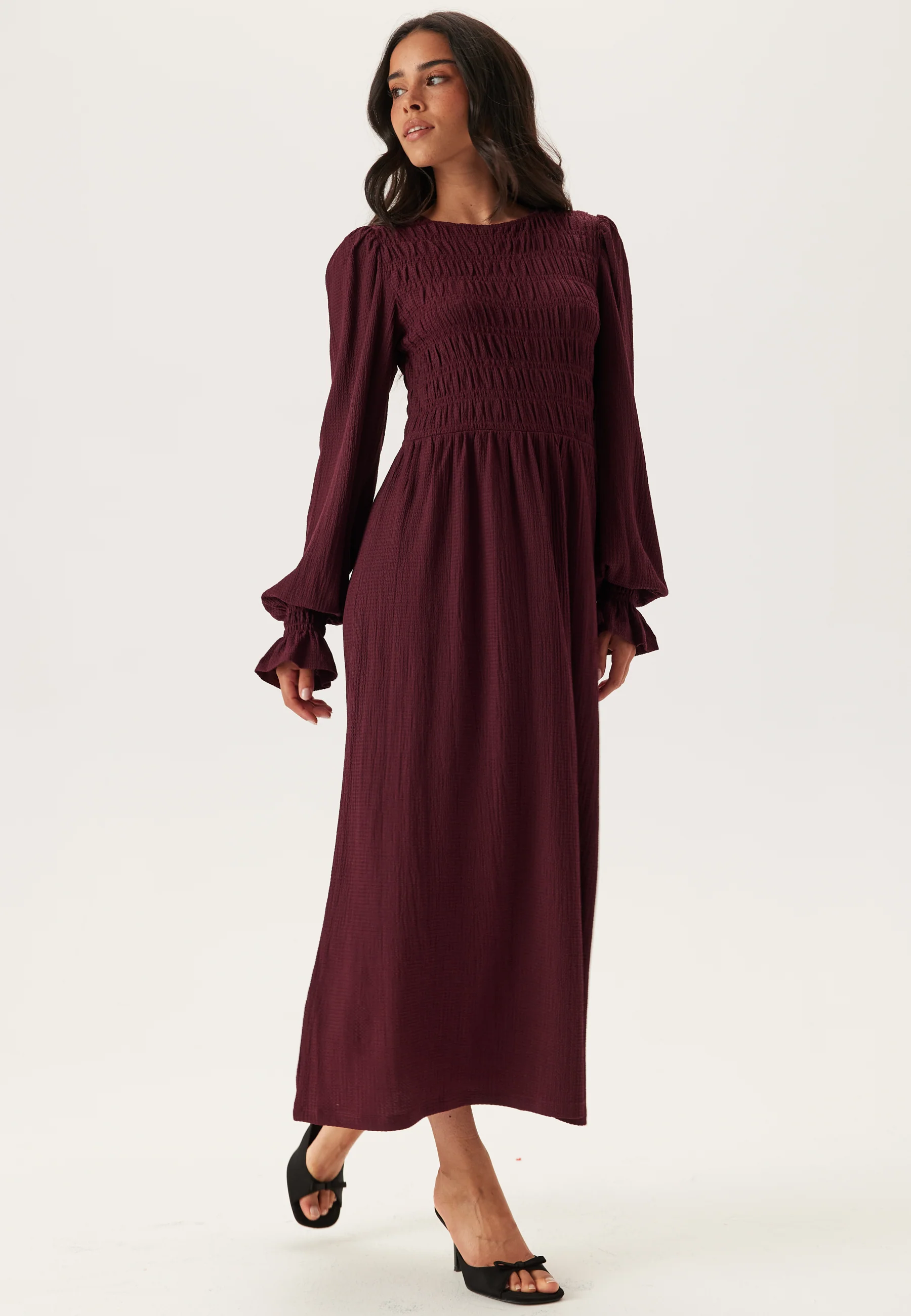 Long Sleeve Smock Dress - Image 5