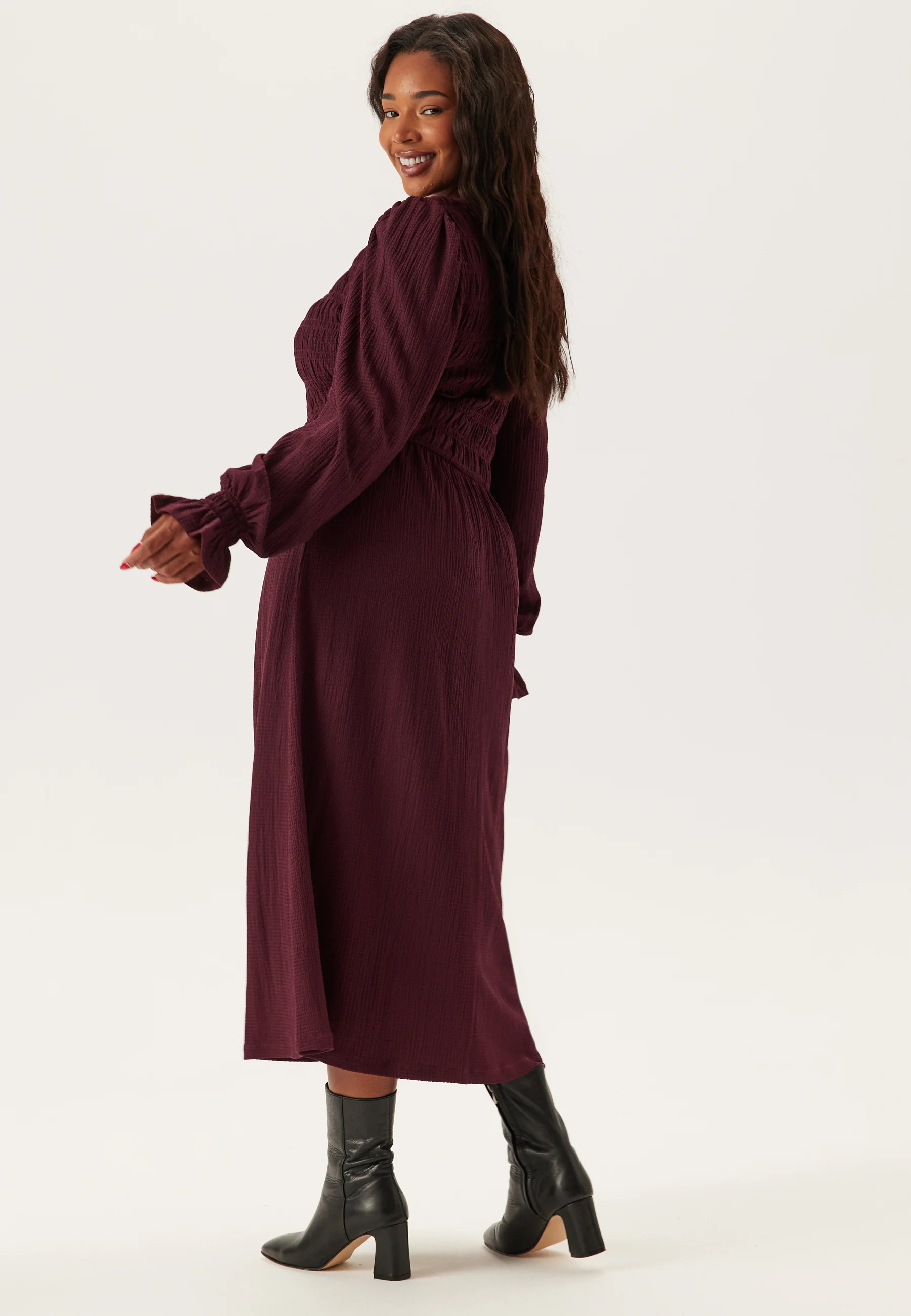 Long Sleeve Smock Dress - Image 7
