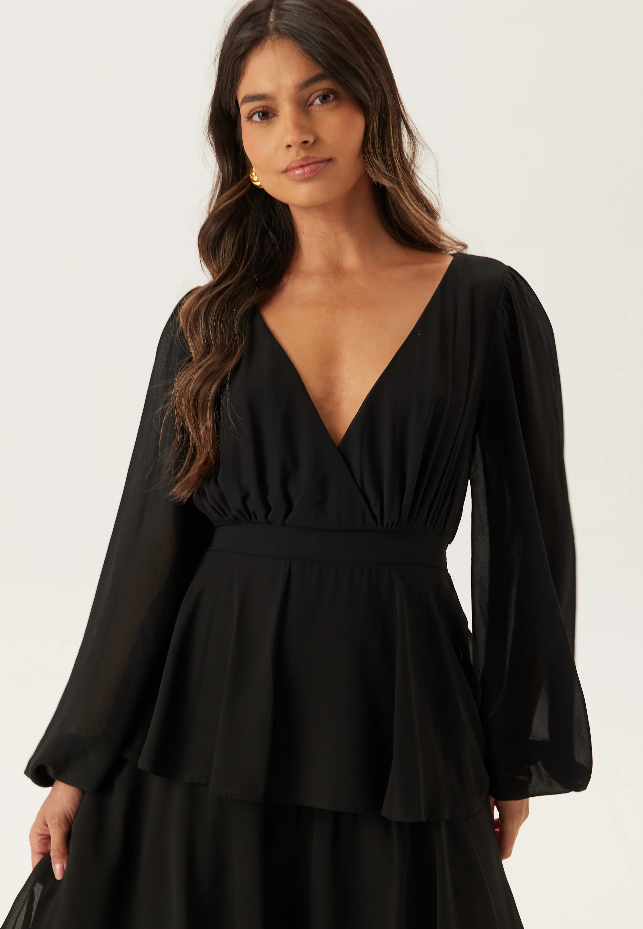 Long Sleeve Tiered Maxi Dress - Image 2