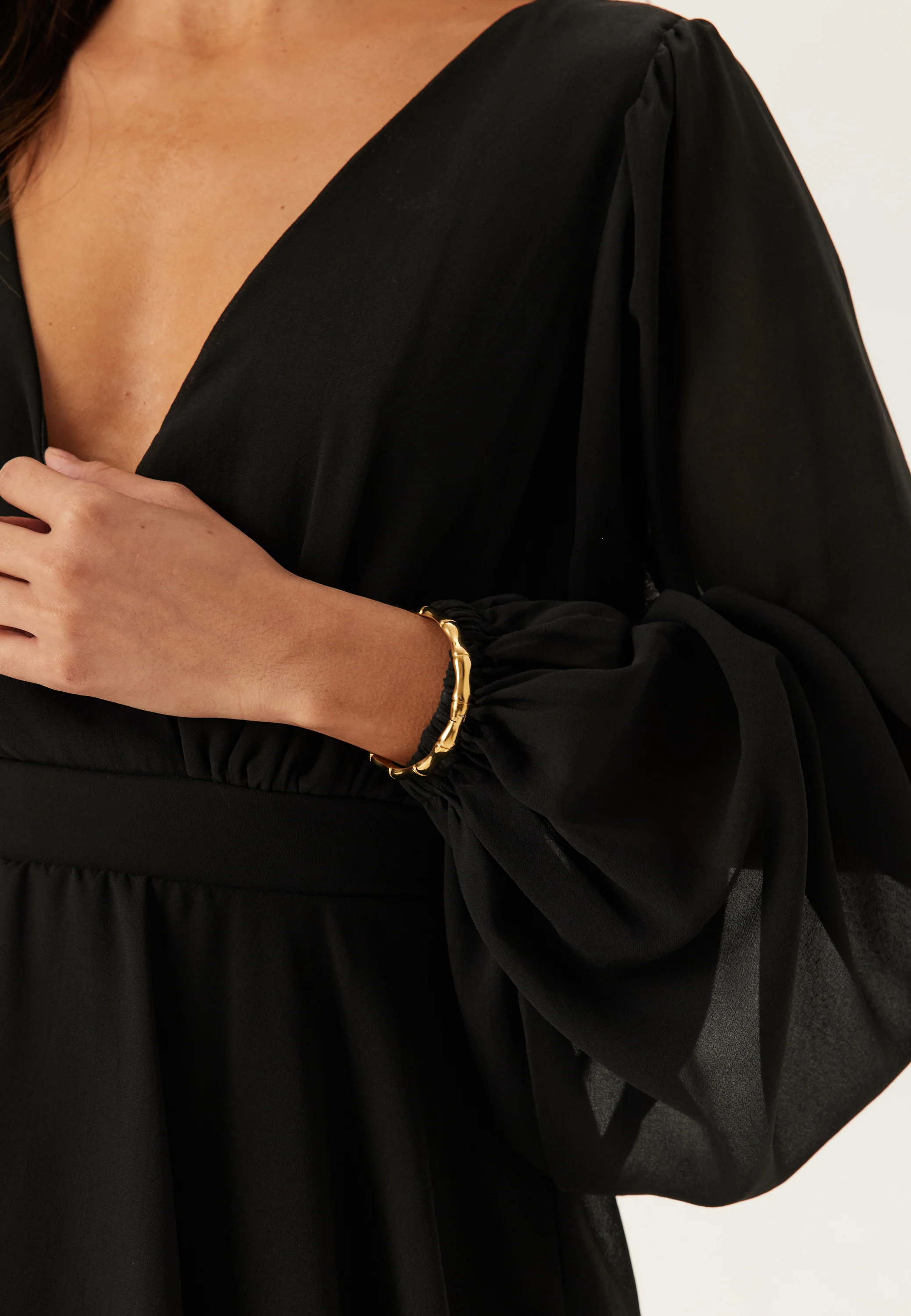 Long Sleeve Tiered Midi Dress - Image 5