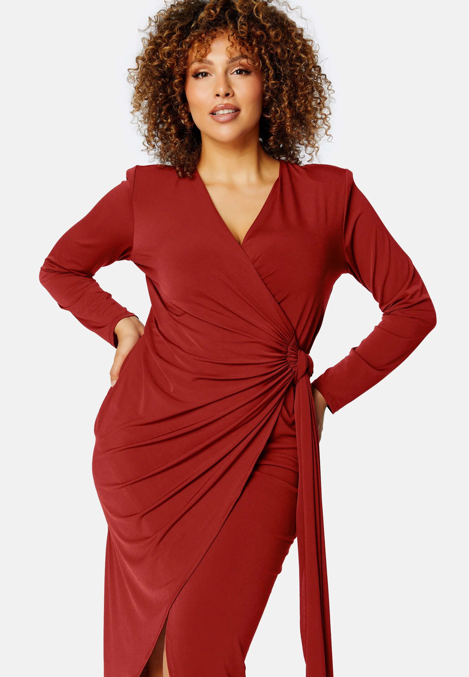 Long Sleeve Wrap Maxi Dress - Image 3