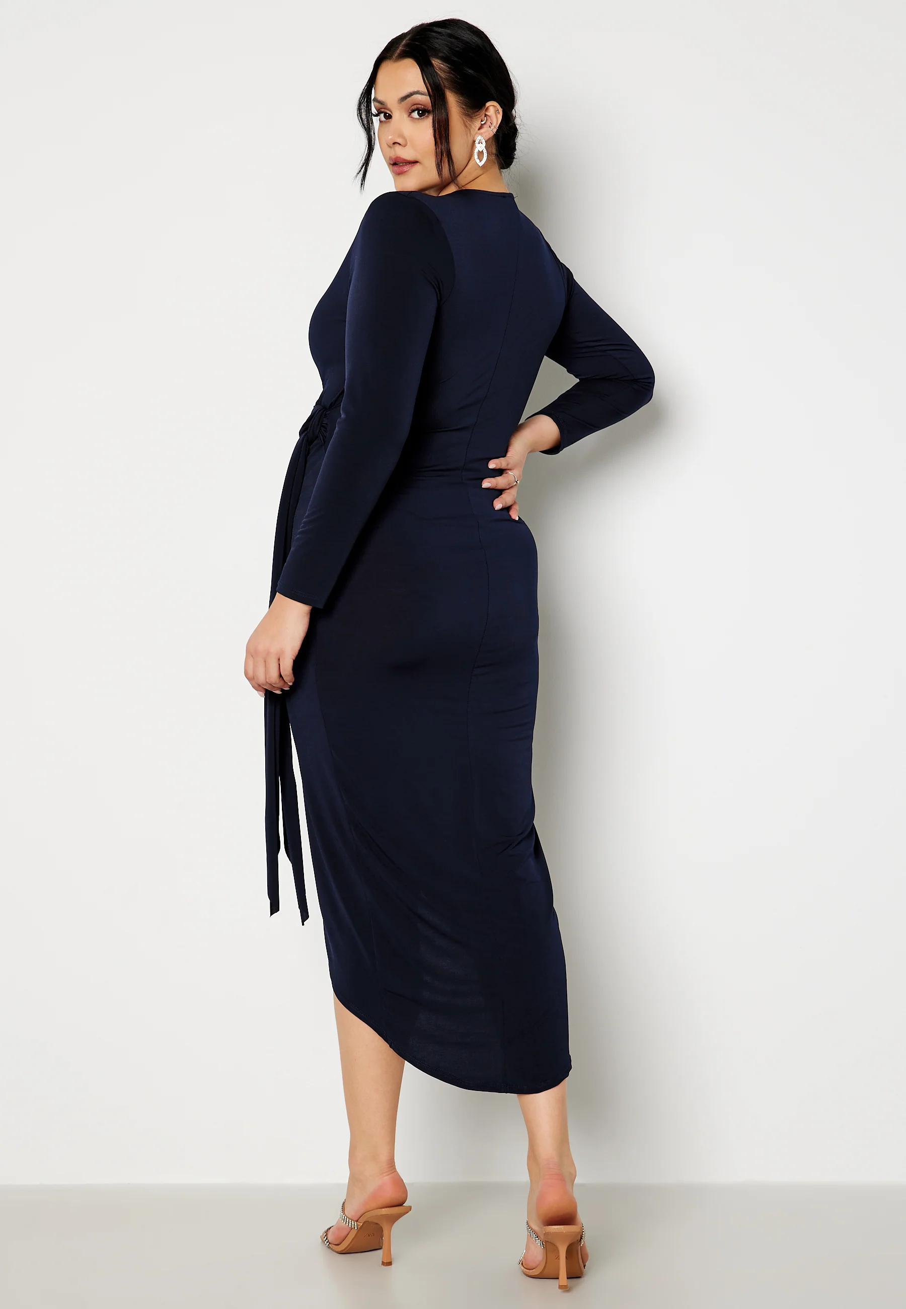 Long Sleeve Wrap Maxi Dress - Image 2
