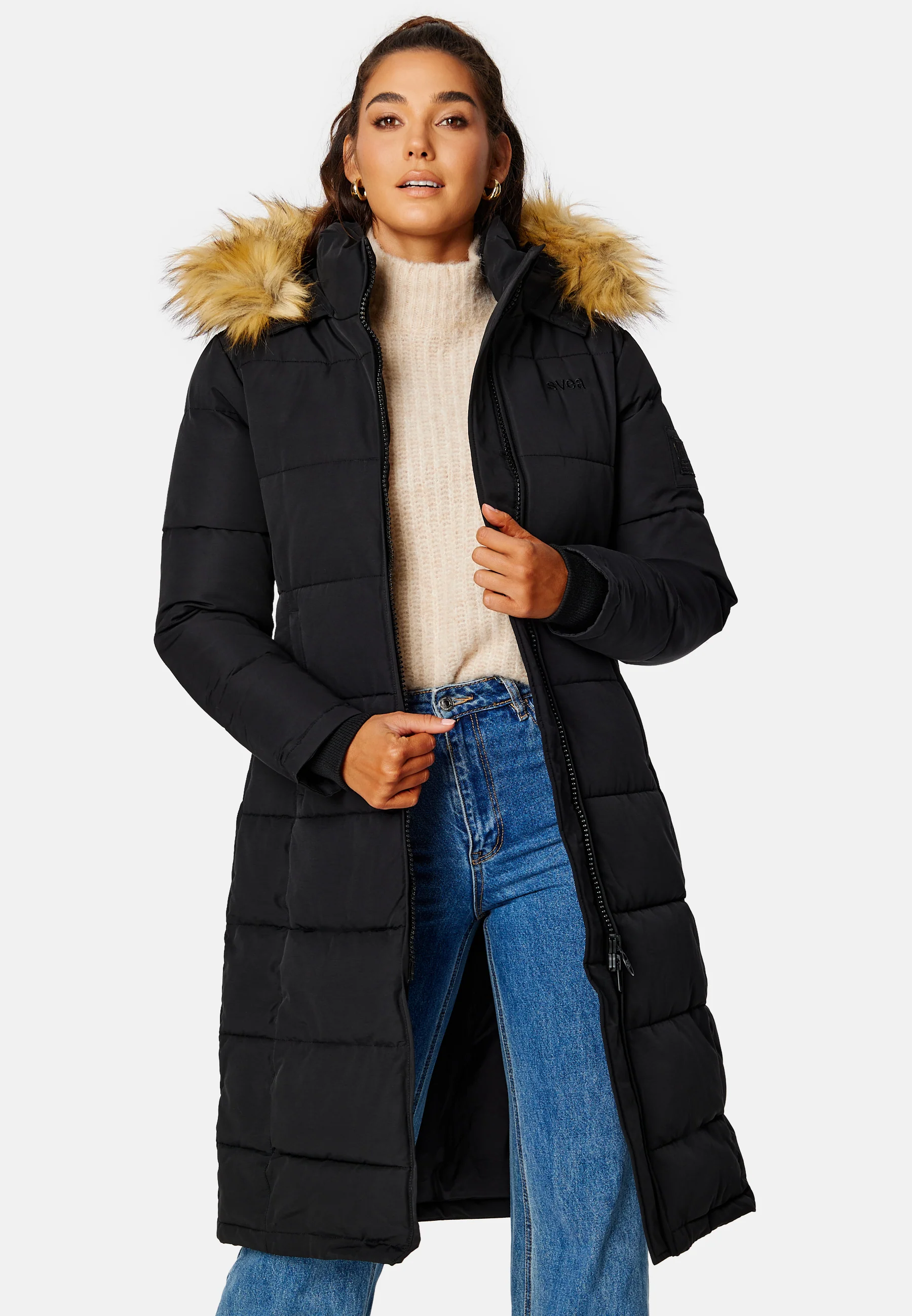 Long Slim Padded Parka - Image 4