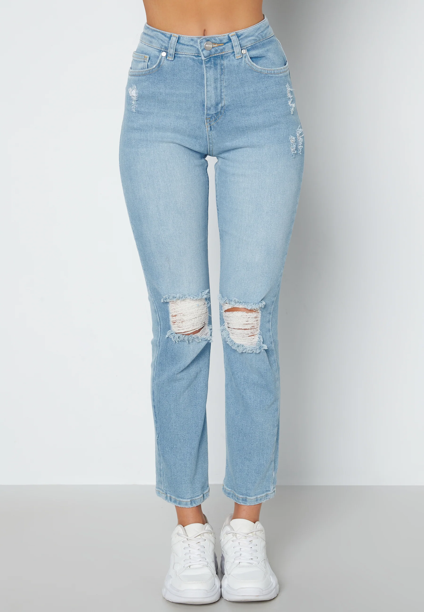 Loreena distressed high waist jeans - Image 2