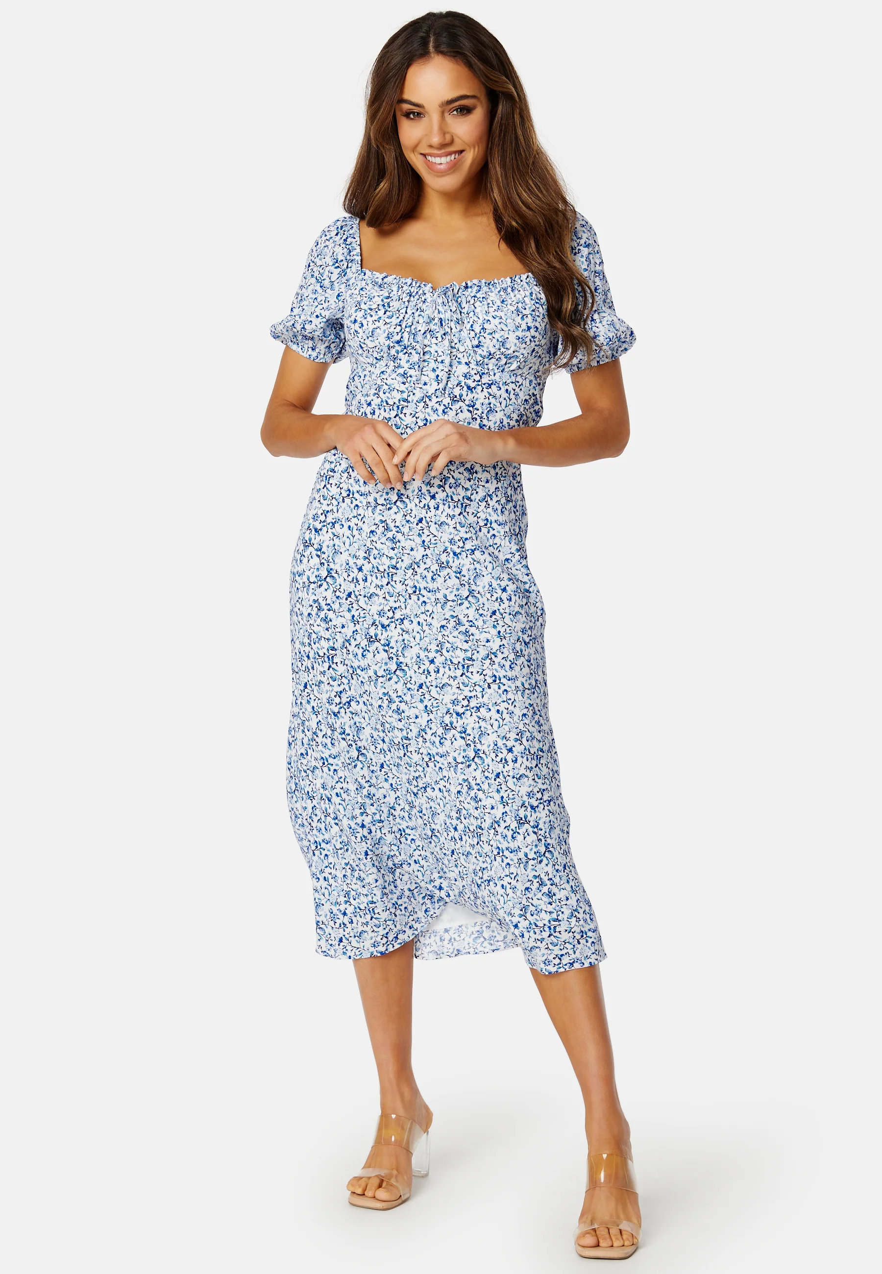 Lorelai Ruched Front Midi Dress - Image 2