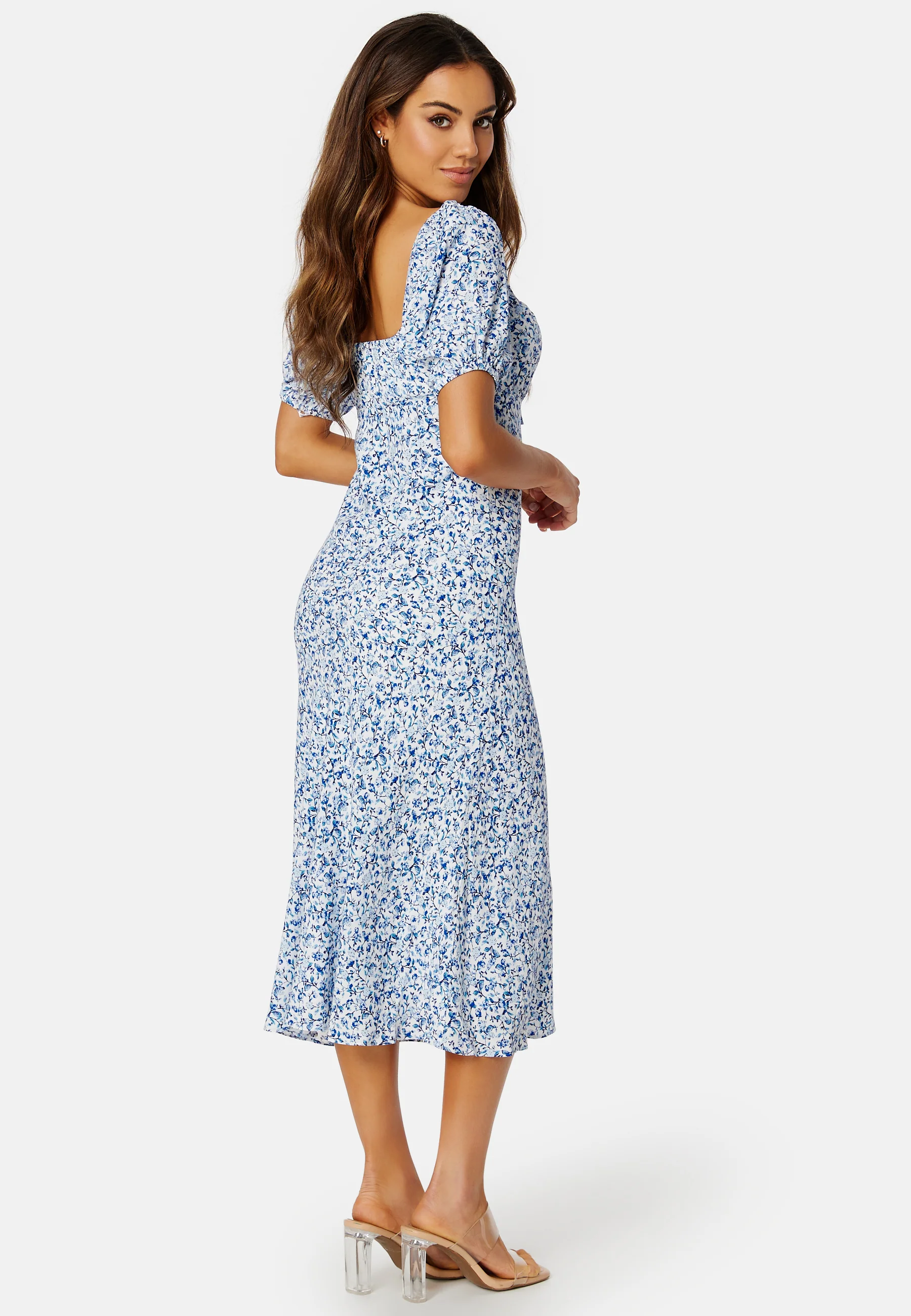 Lorelai Ruched Front Midi Dress - Image 3
