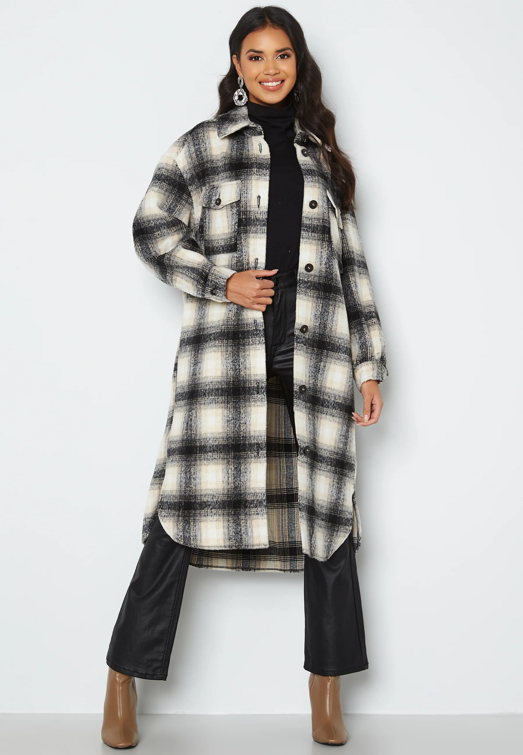 Lou Long Check Shacket