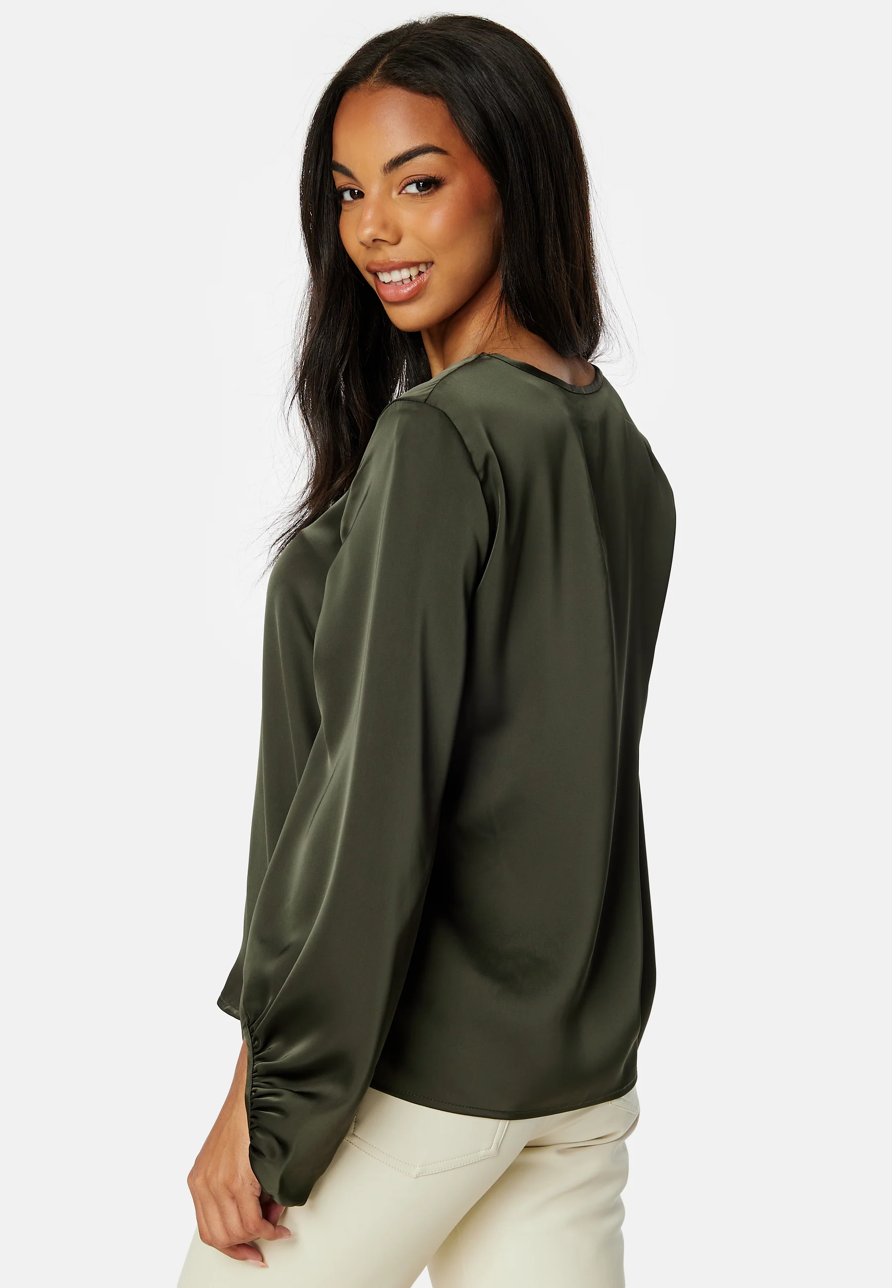 Lovie L/S V-Neck Detail Top - Image 3