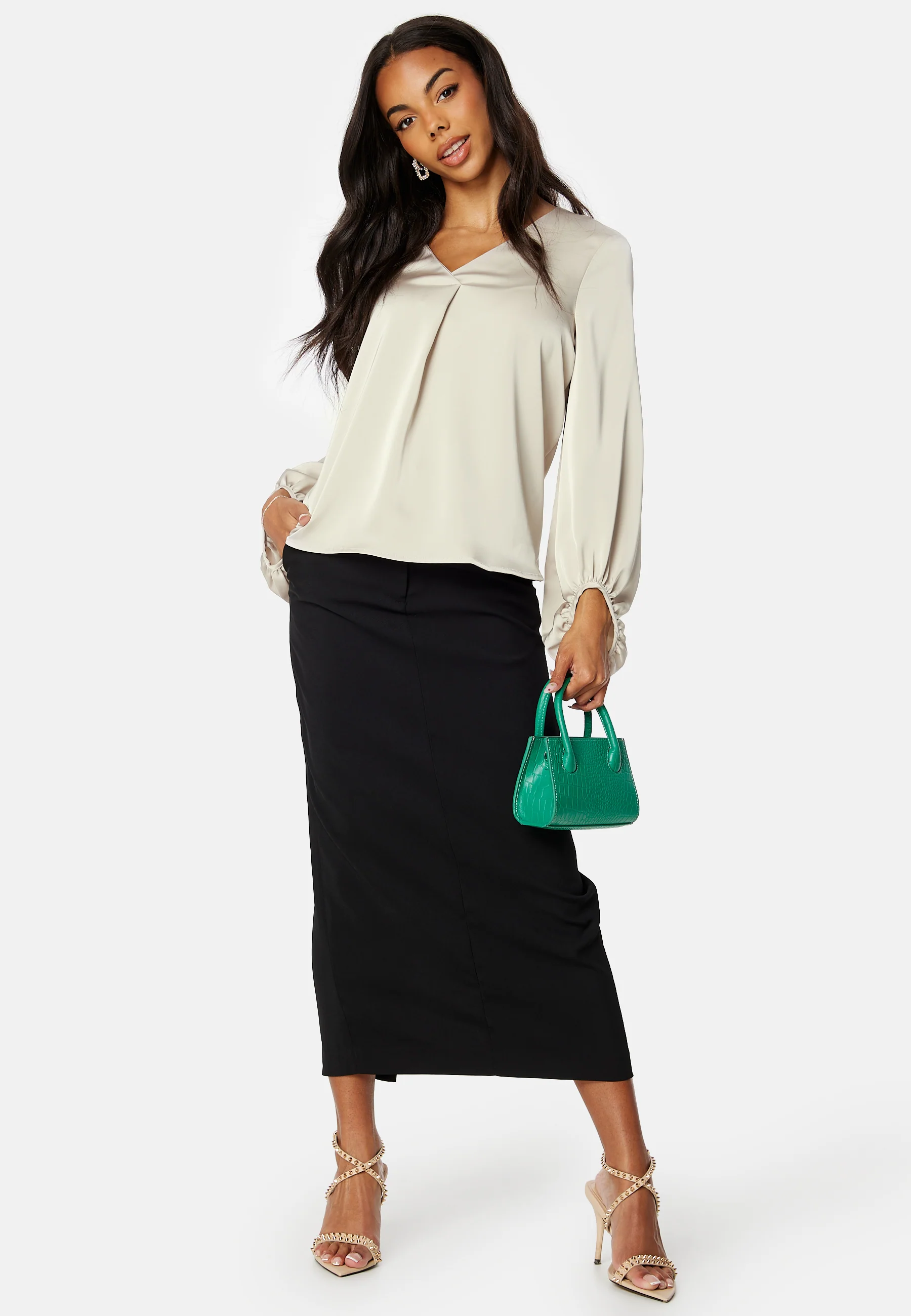 Lovie L/S V-Neck Detail Top - Image 2