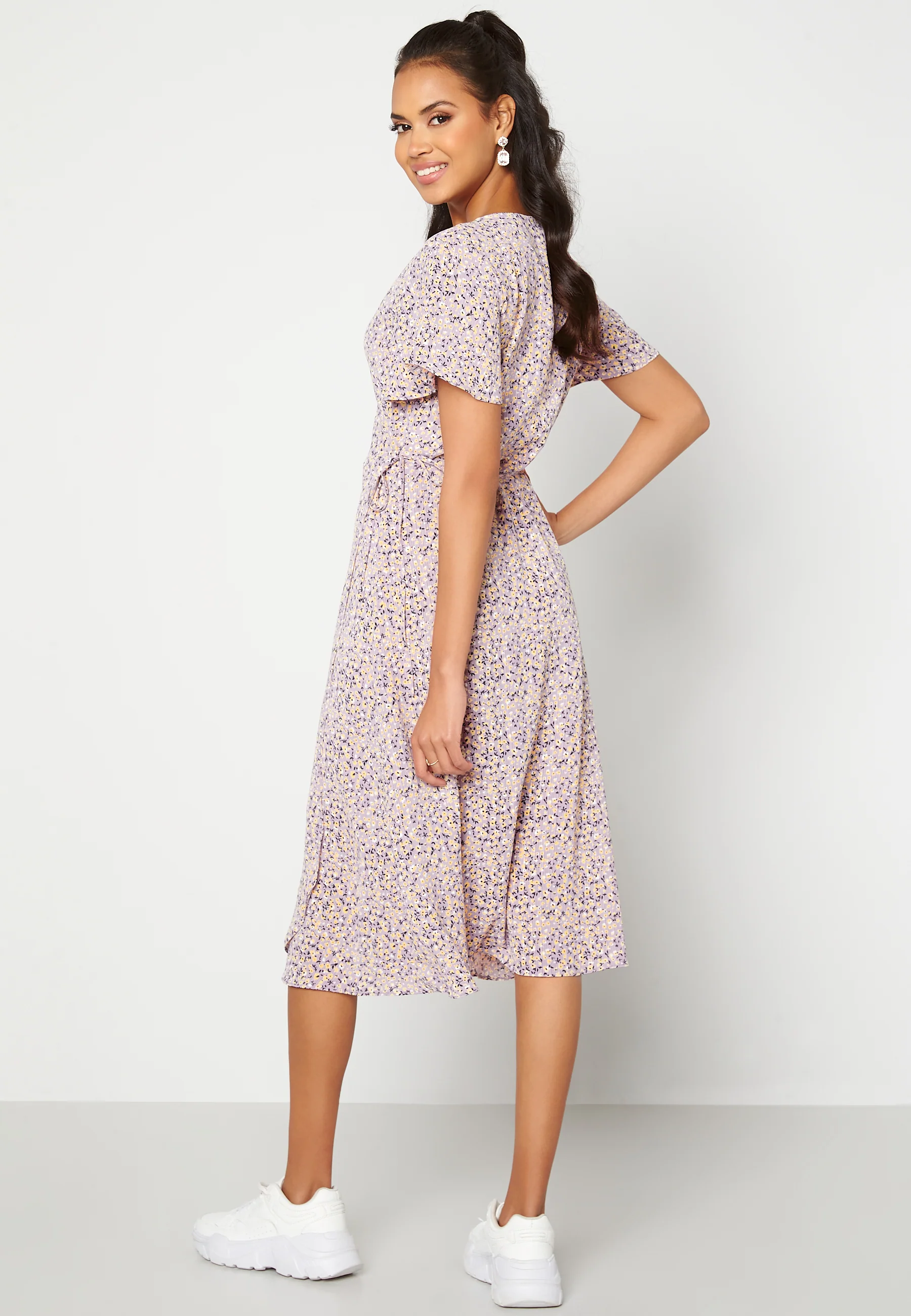Lovie S/S Wrap Midi Dress - Image 2