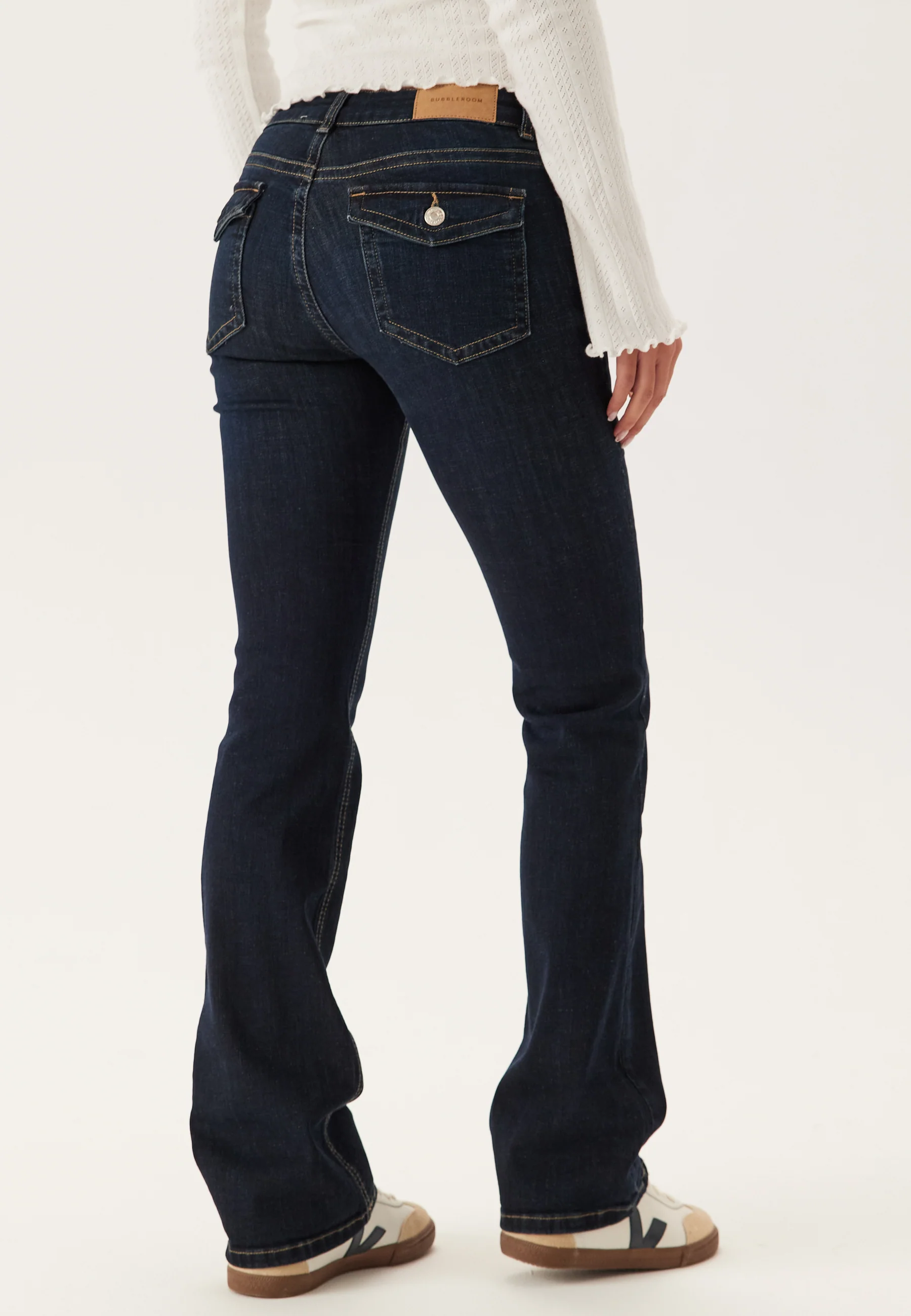 Low Bootcut Flap Jeans - Image 2