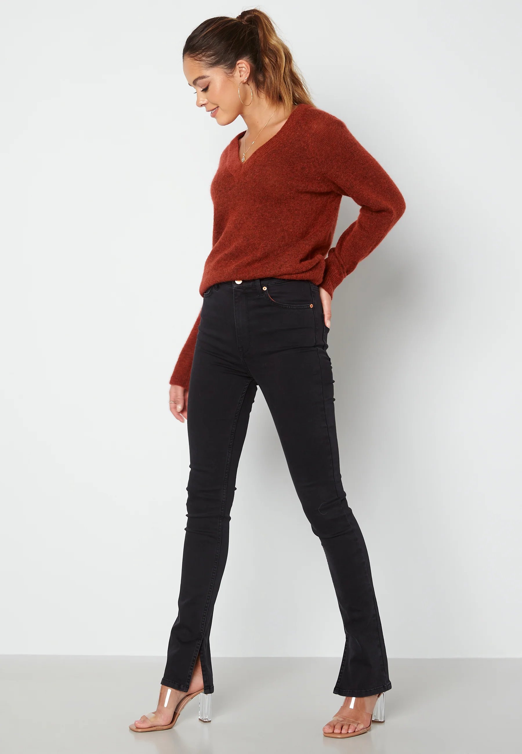 Lulu LS Knit V-Neck - Image 2