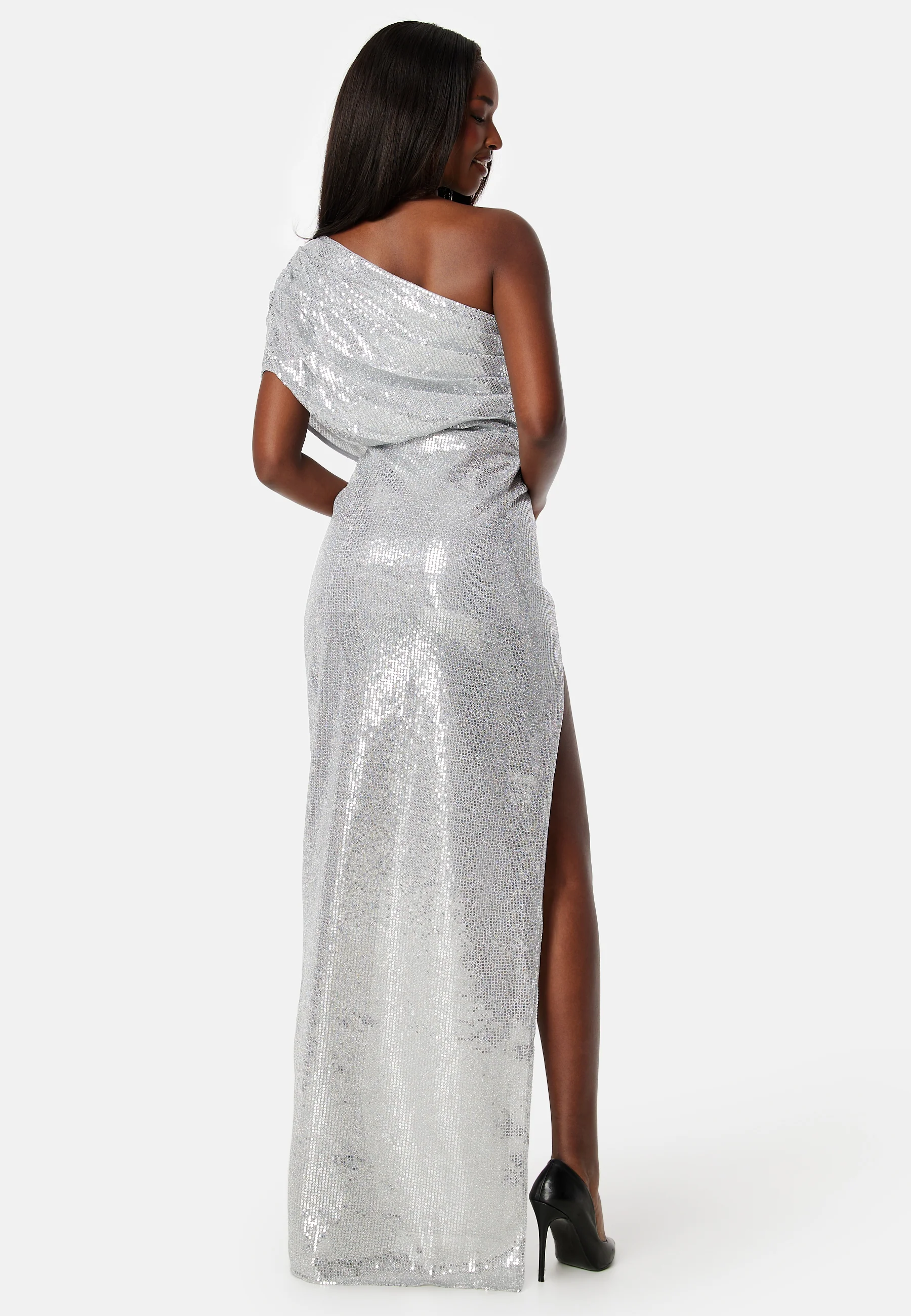 Luna Sequin One Shoulder Dress - Image 2