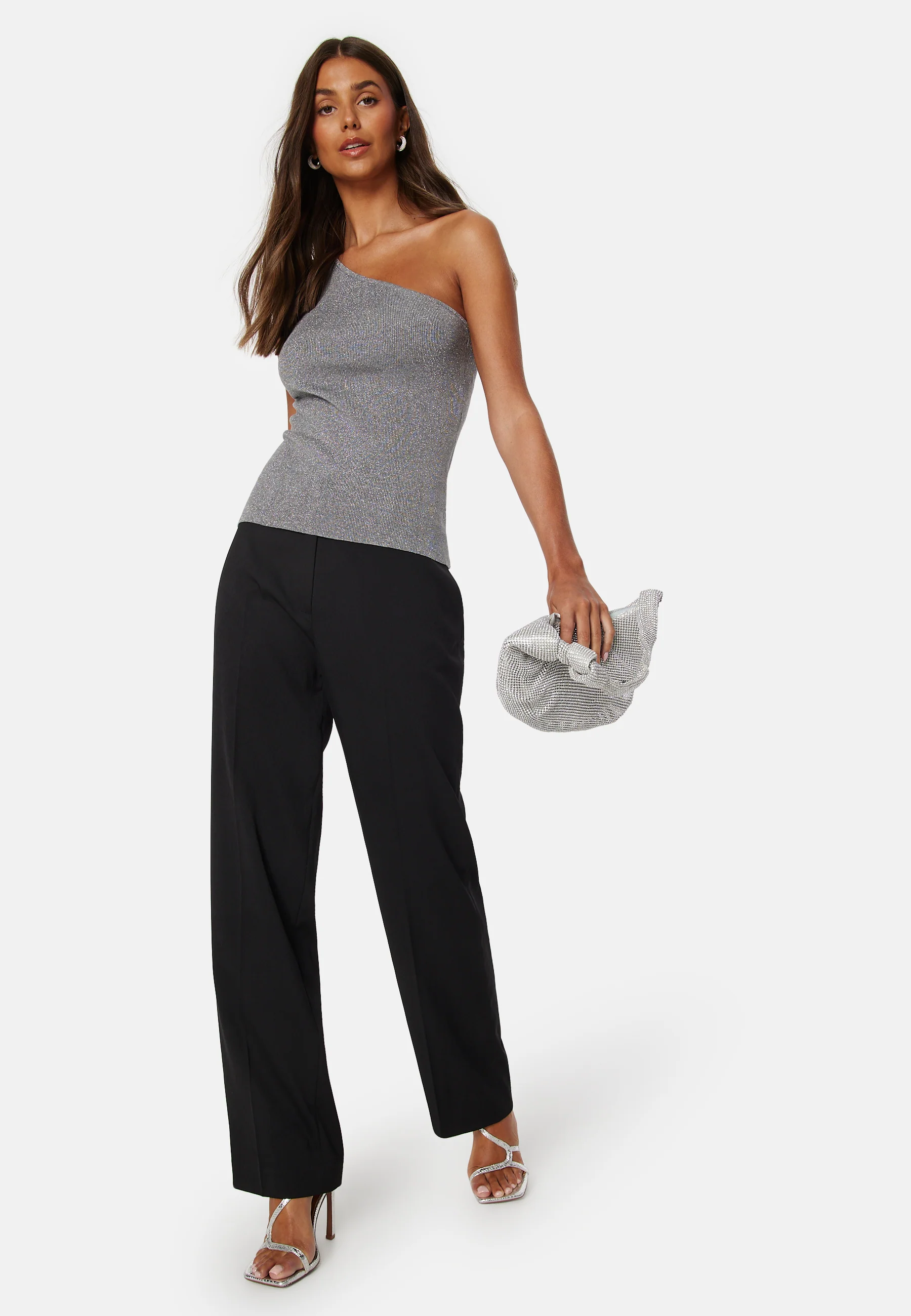 Lura Lurex One Shoulder Knit Top - Image 3
