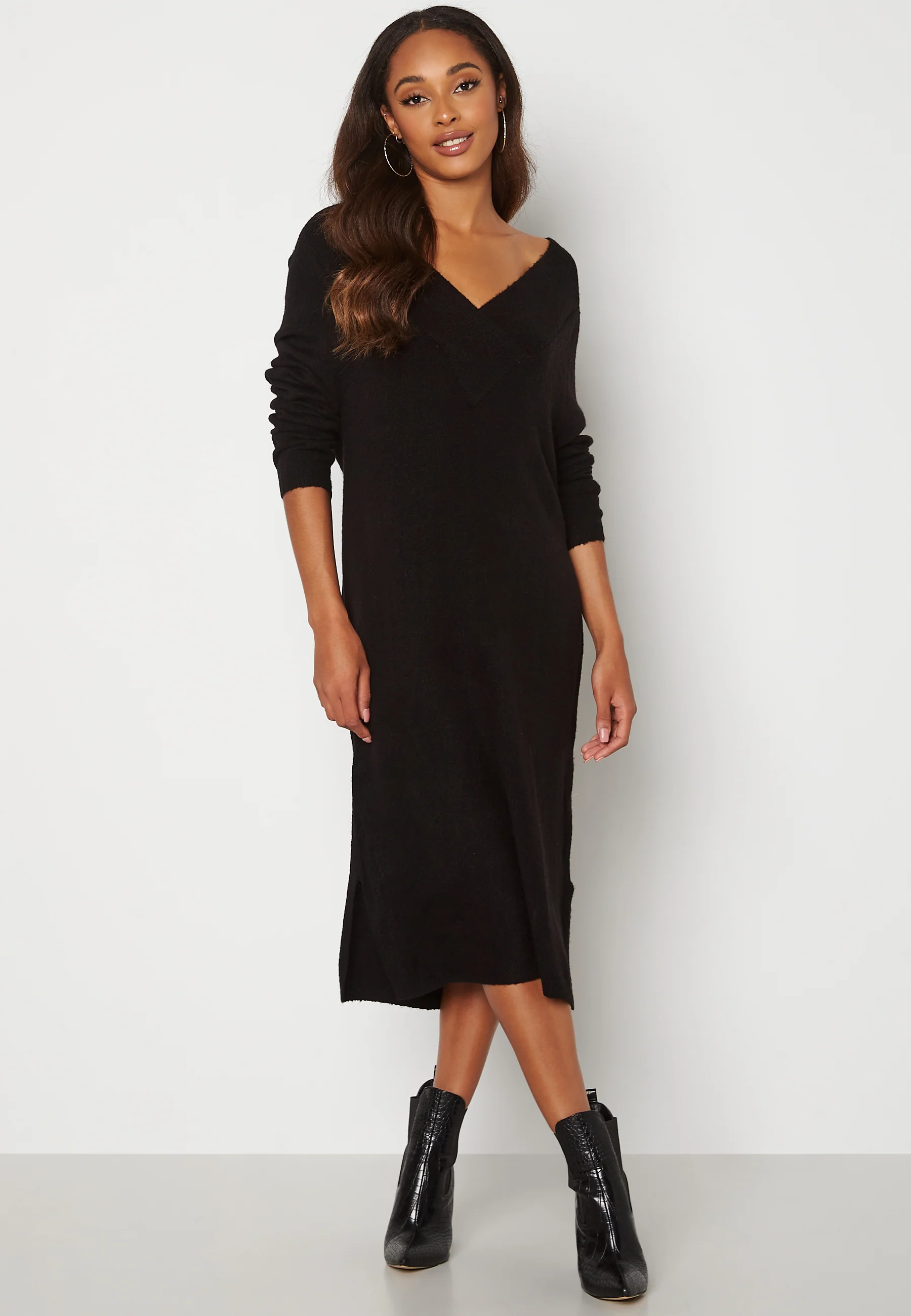 Madelia V-Neck L/S Knit Dress - Image 2