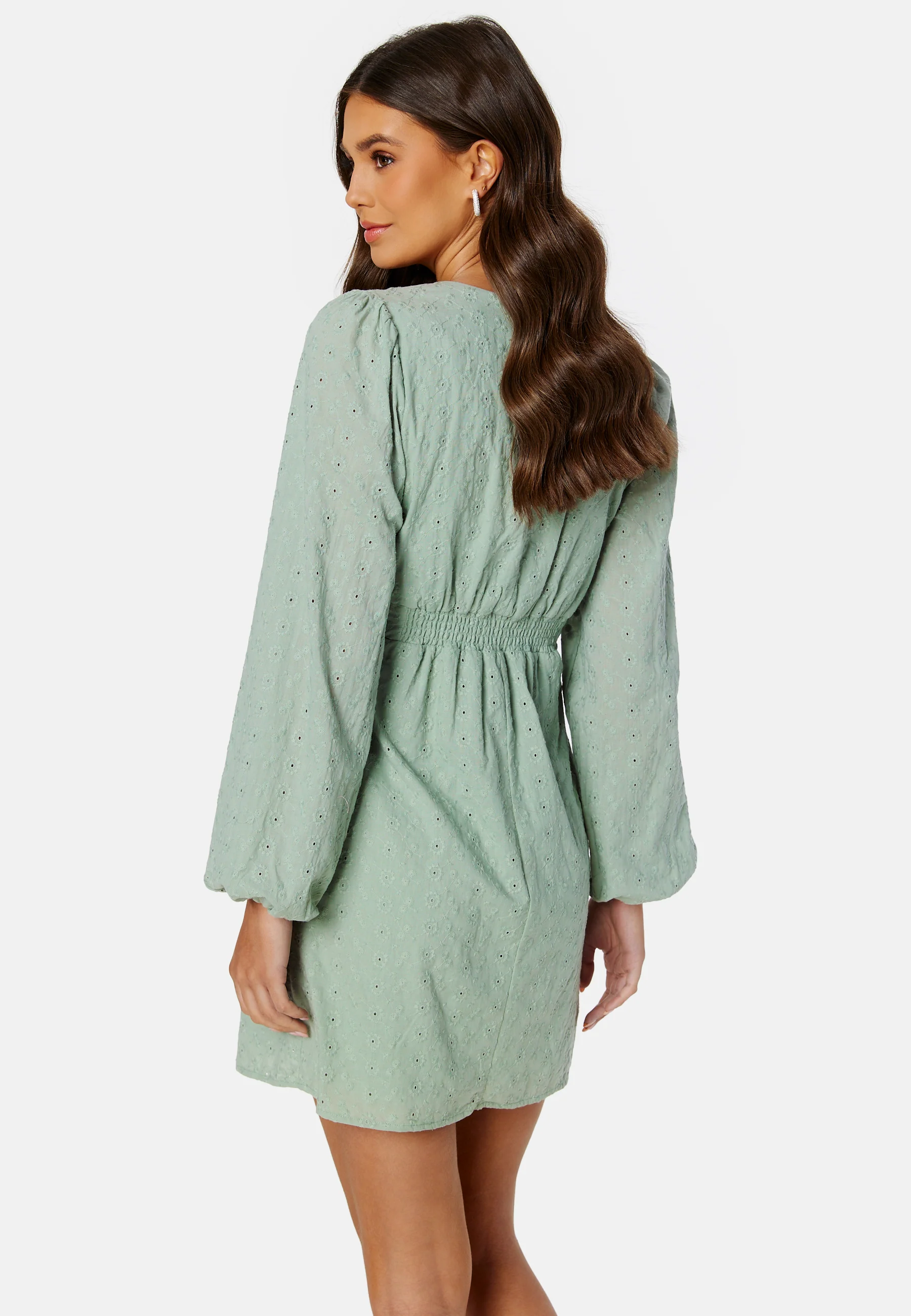 Malina Puff Sleeve Short Dress - Image 4