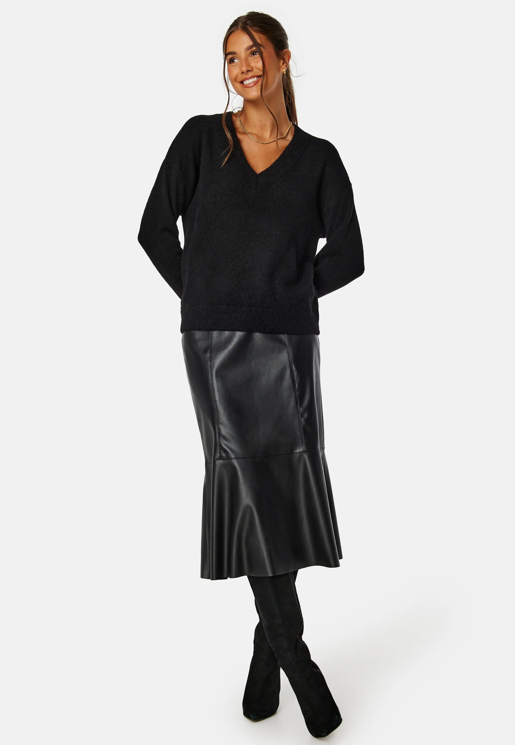 Maline LS Knit V-Neck - Image 2