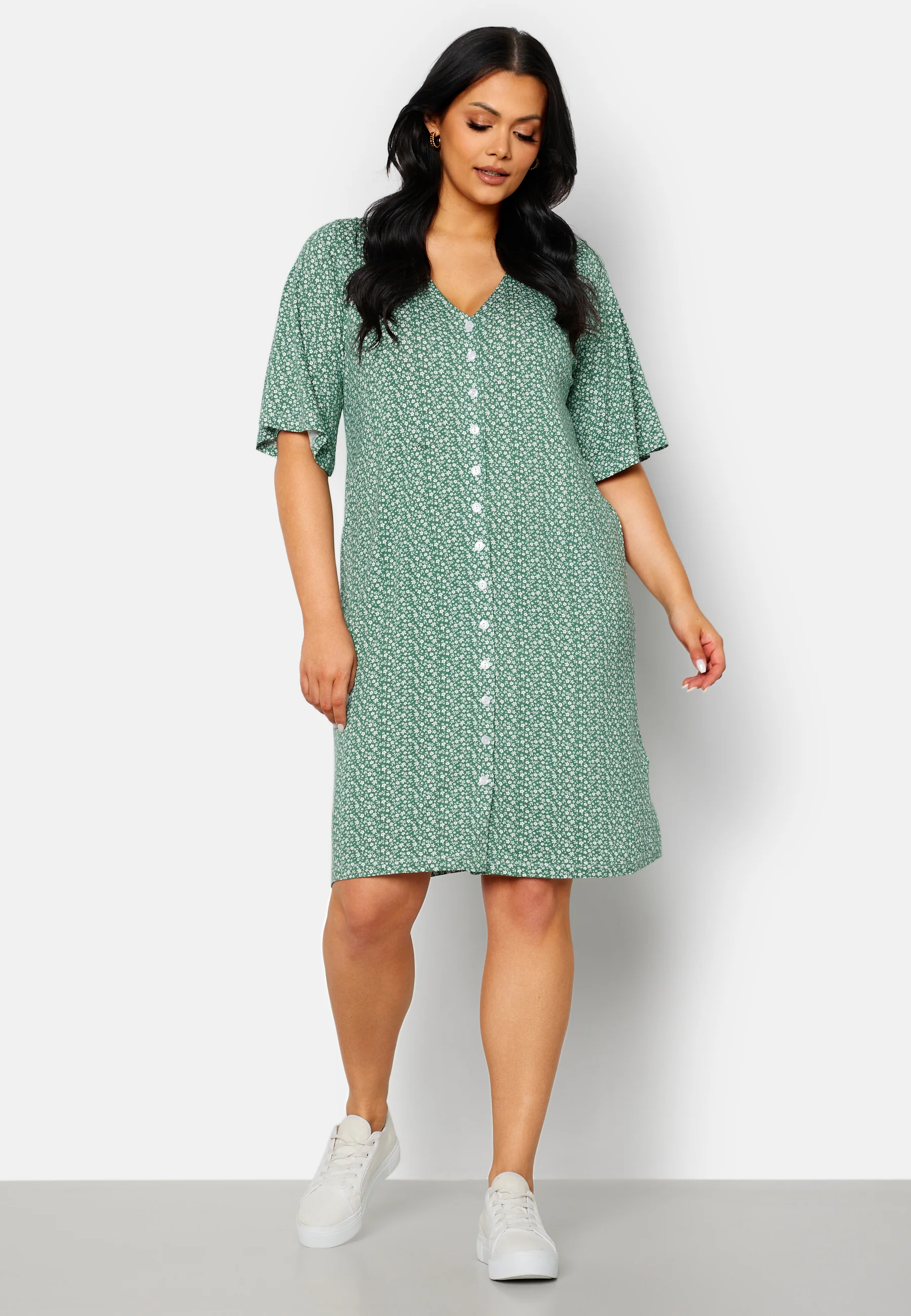 Malini button frill dress - Image 4