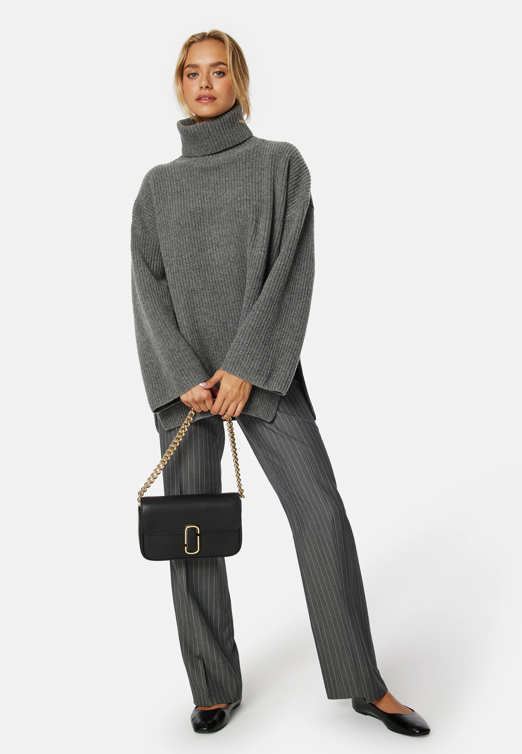 Mary LS Long Knit Roll Neck - Image 3
