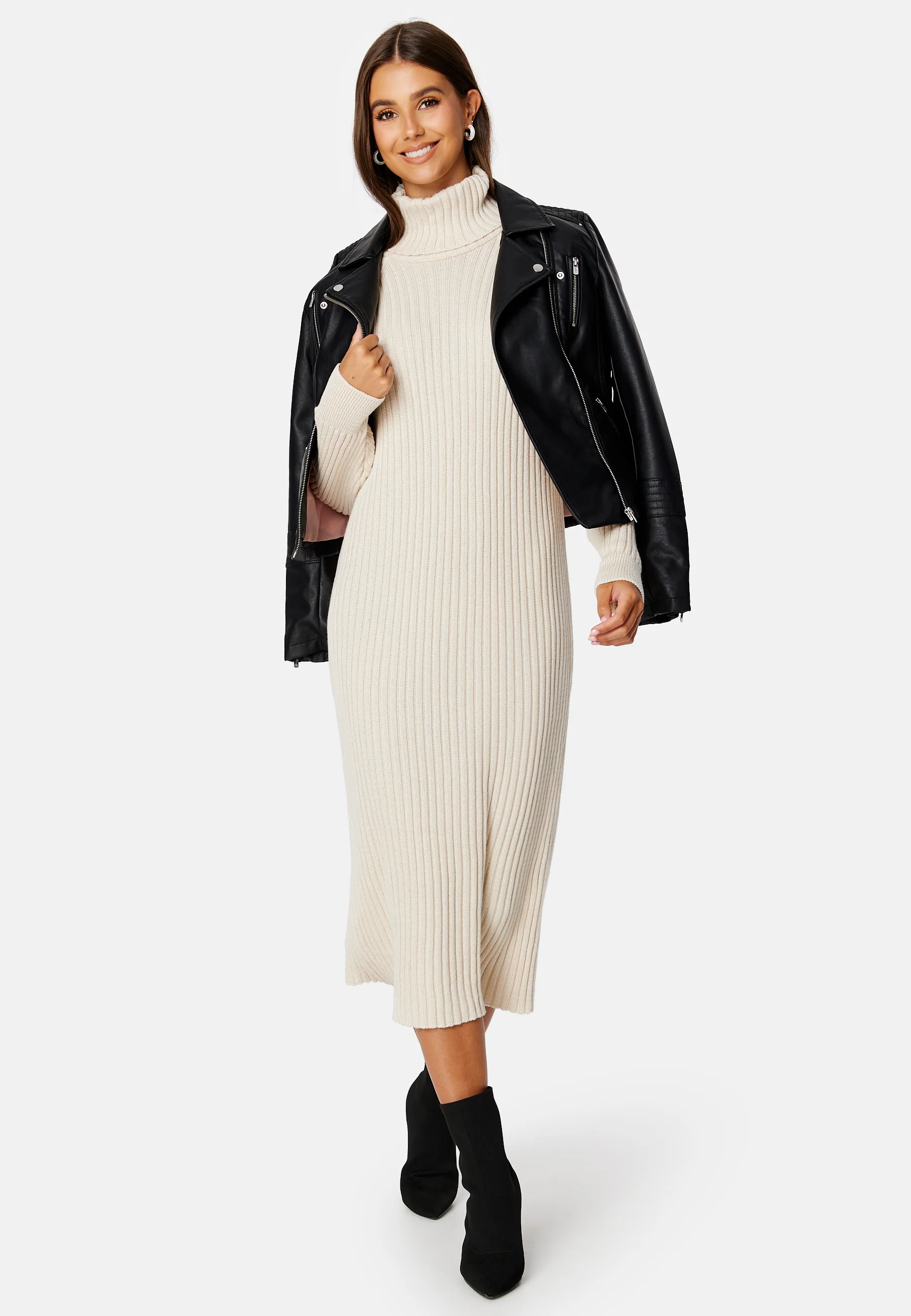 Mavi Knit Midi Rollneck Dress - Image 2