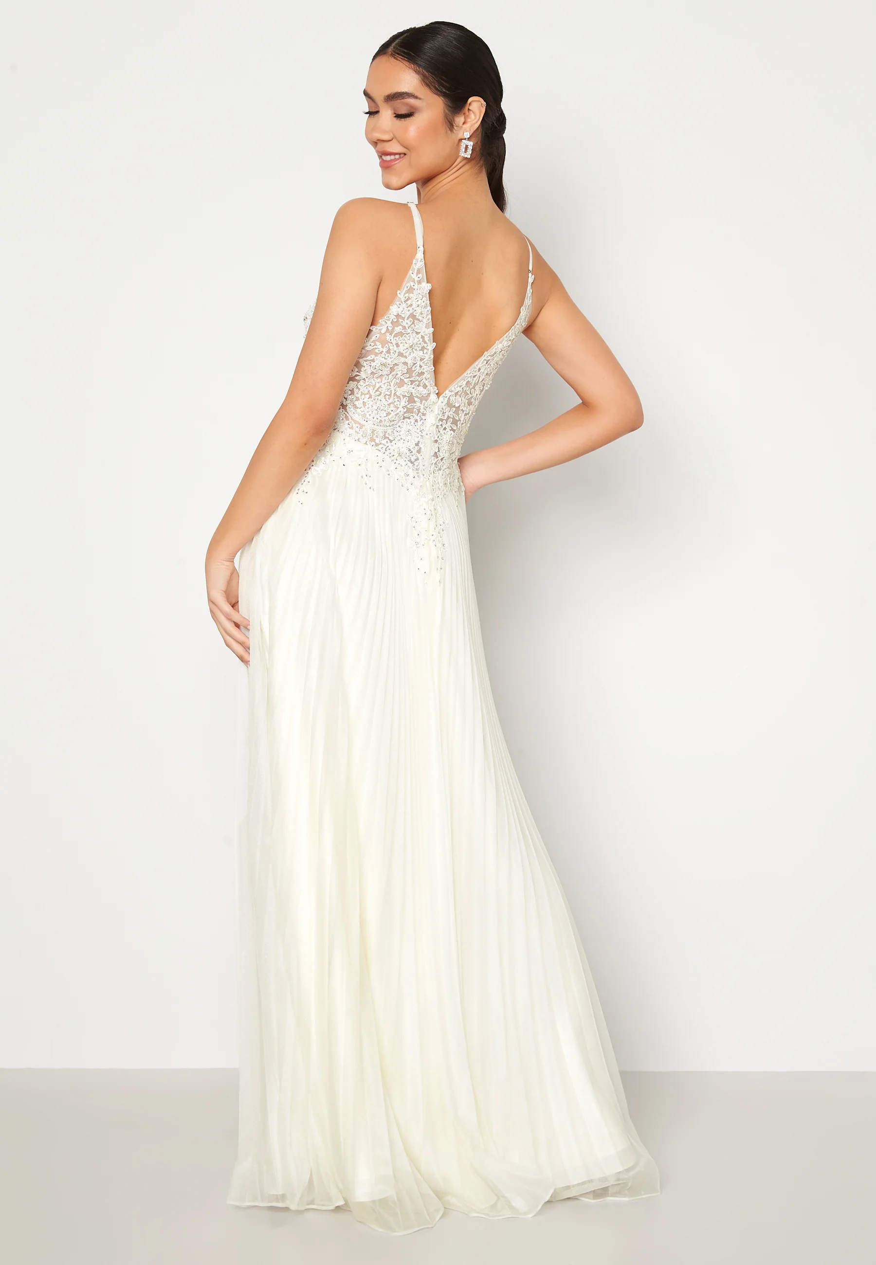 Maxi Glitter Plisse Dress - Image 2