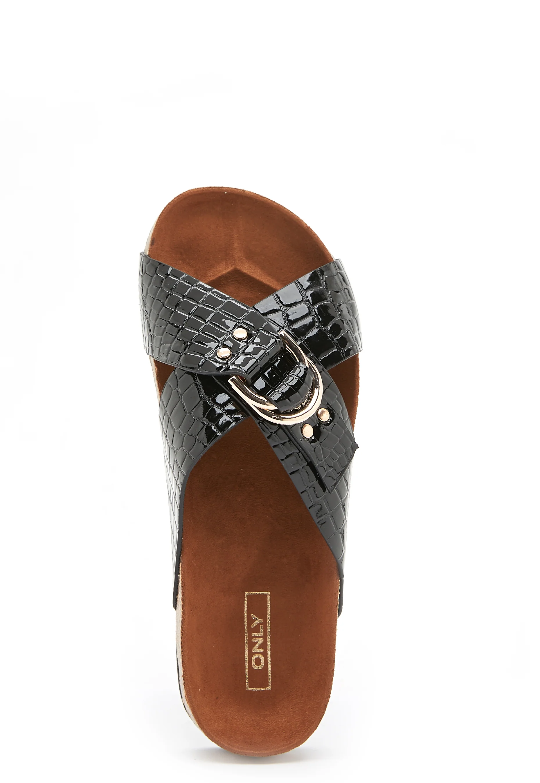 Maxi PU Croc Crossover Sandal - Image 4