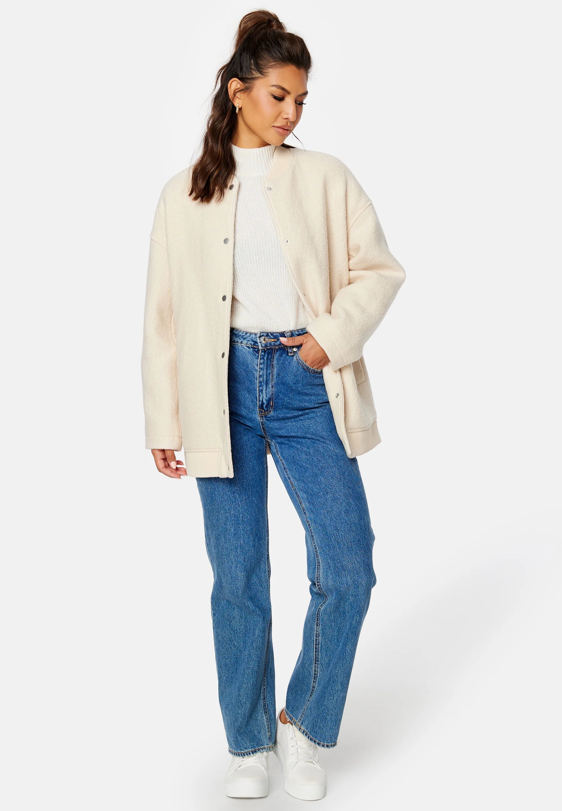 Maxine Wool Bomber Jacket - Image 3