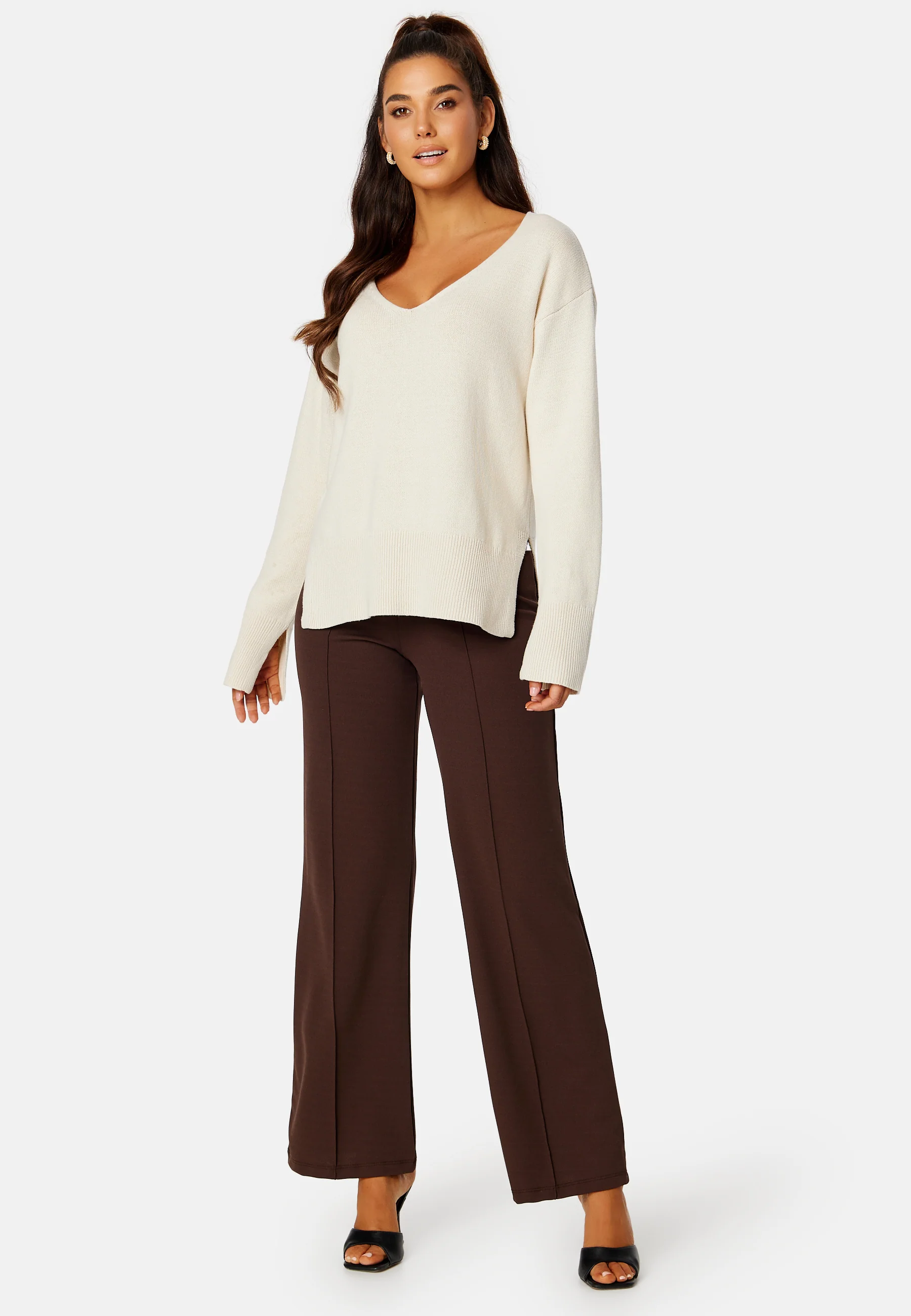 Maya v-neck slit sweater - Image 2