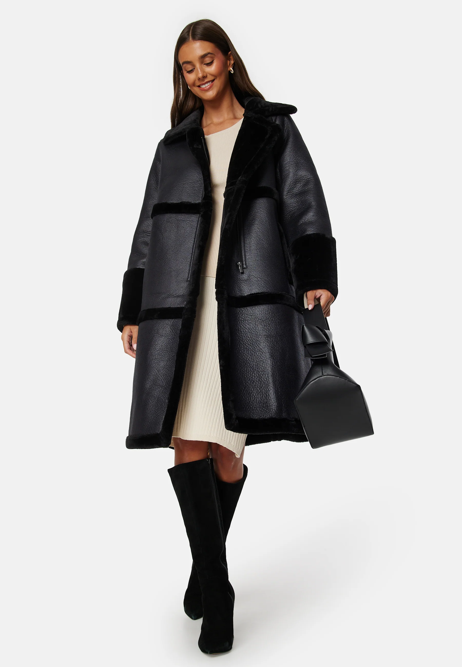 Melda L/S Faux Sherling Coat - Image 2