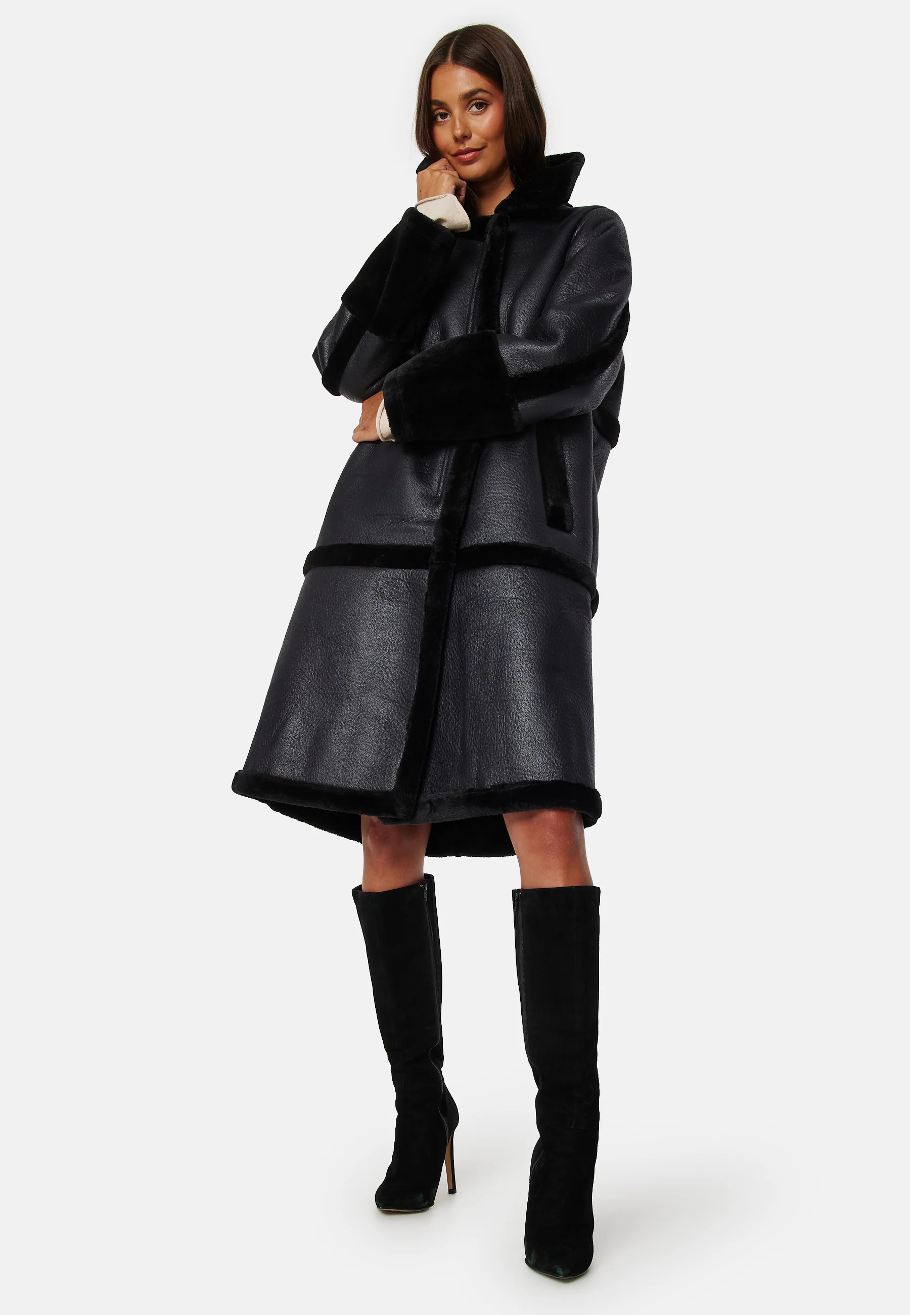Melda L/S Faux Sherling Coat - Image 3