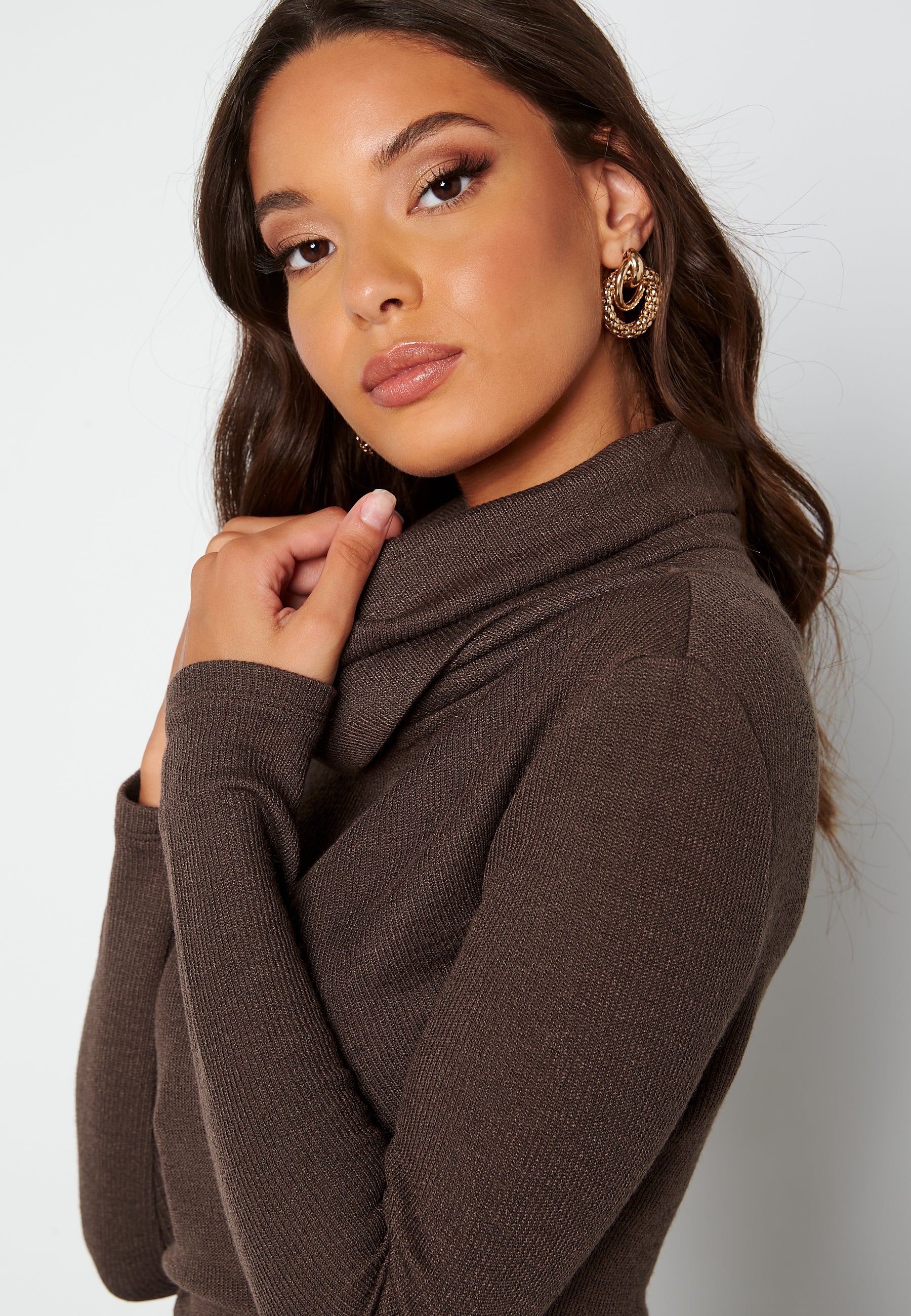 Mellen knitted cowl neck dress - Image 5