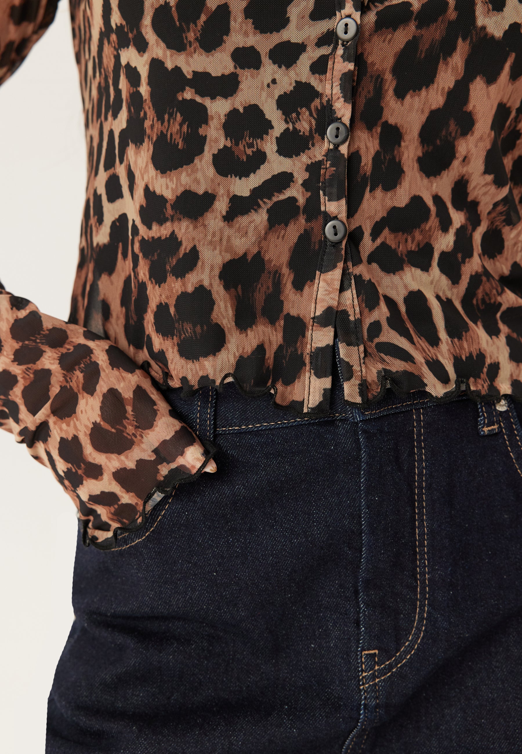 Mesh Cardigan Top - Image 5