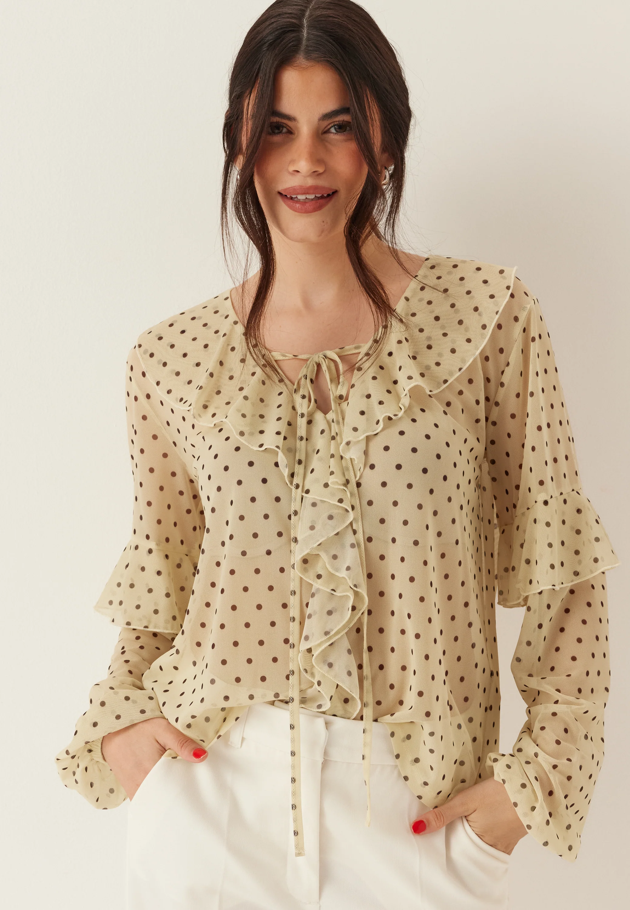 Mesh Frill Top - Image 4