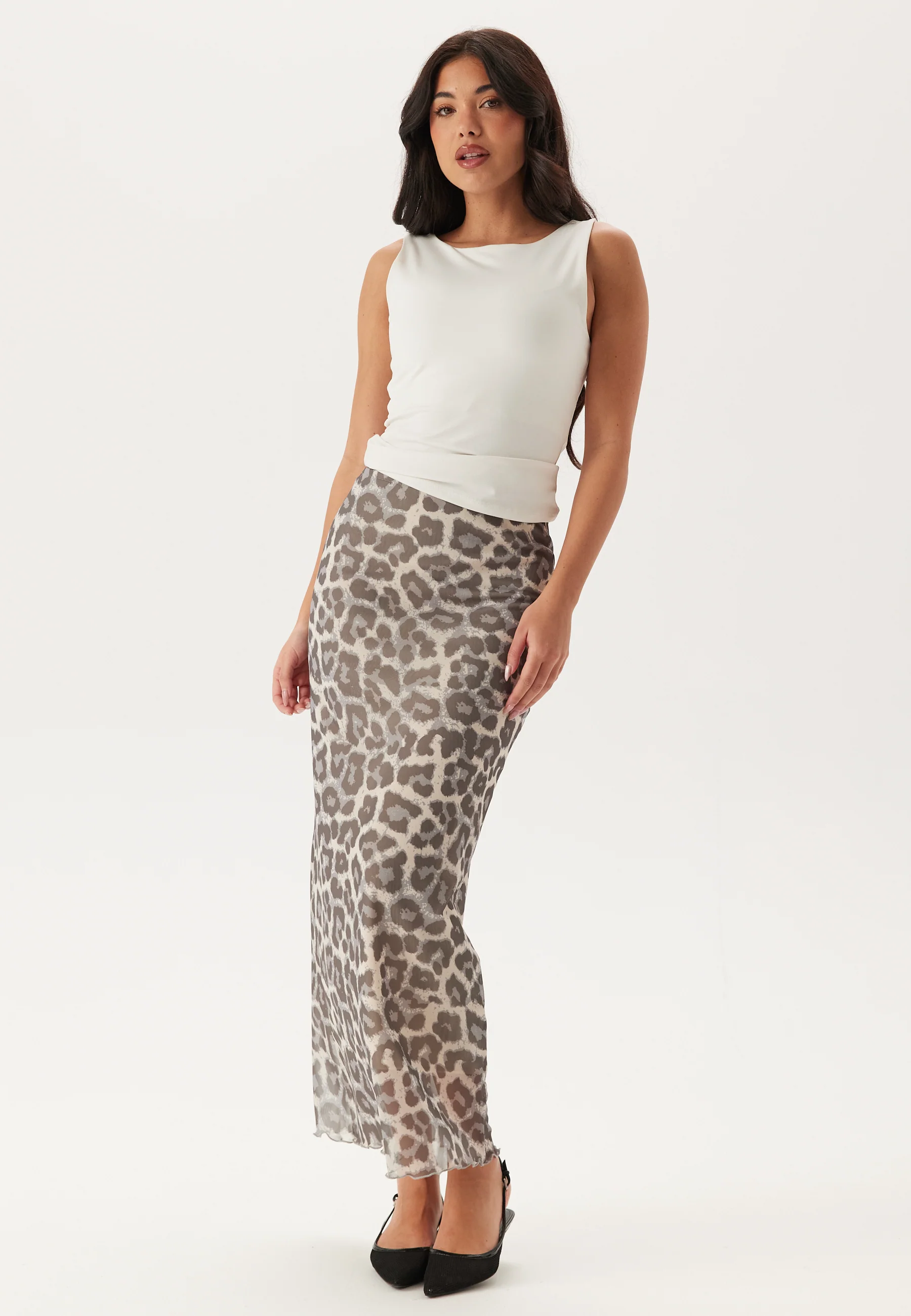 Mesh Maxi Skirt