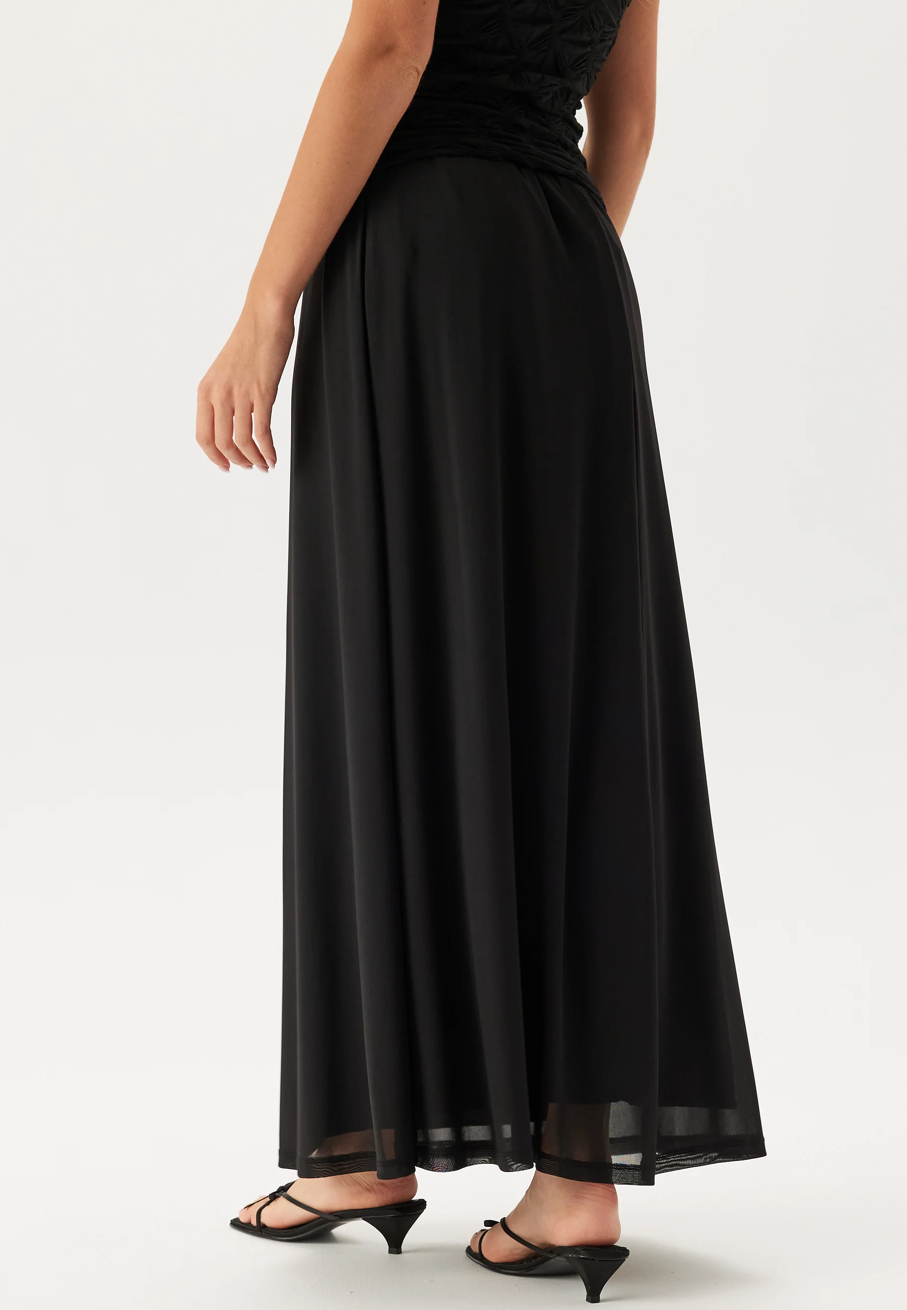 Mesh Wide Maxi Skirt - Image 3