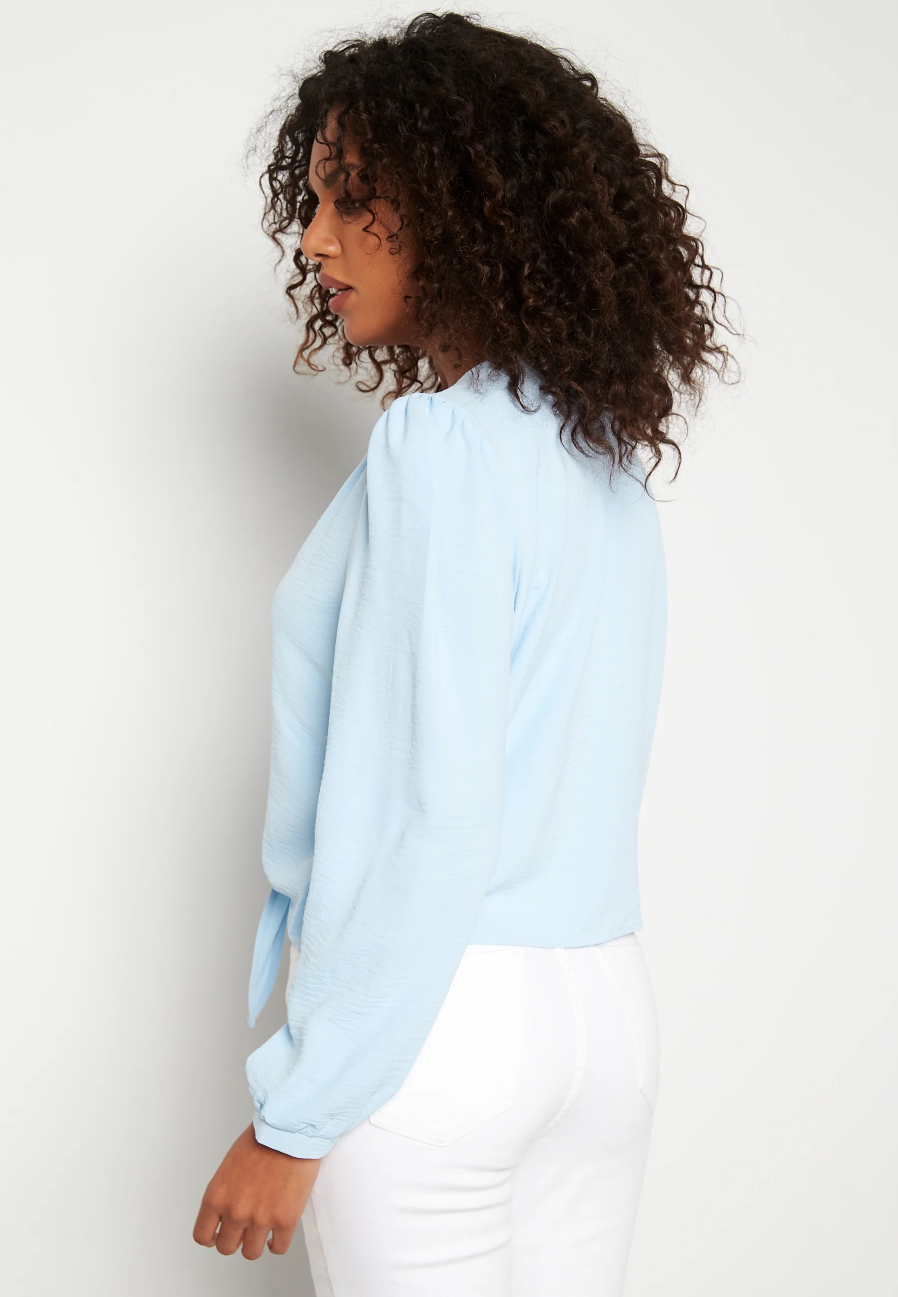 Mette L/S Button Knot Top - Image 3