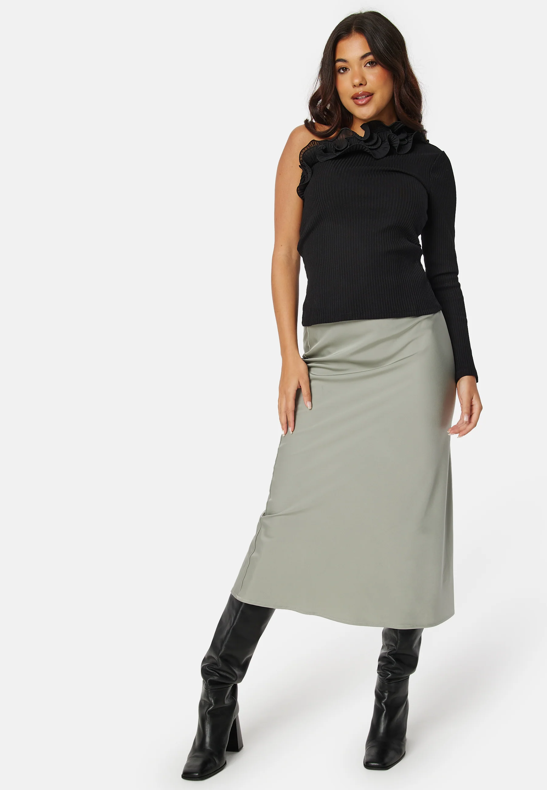 Mia One Shoulder Flounce Top - Image 3