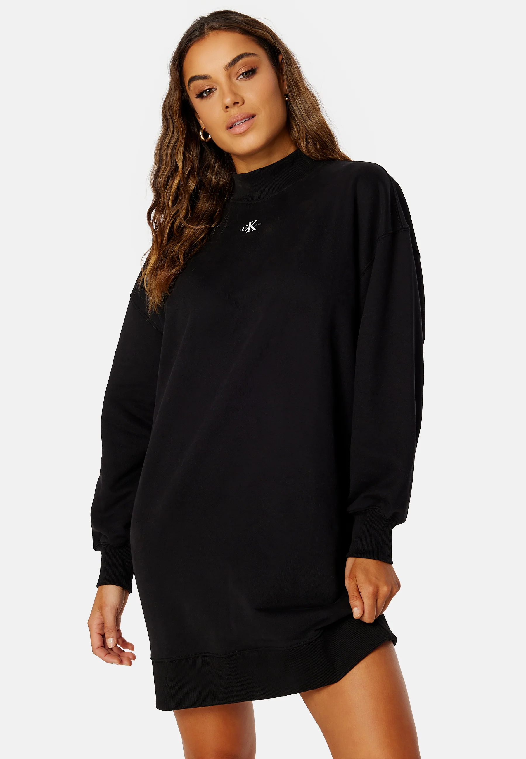 Micro Monologo Mock Neck Dress