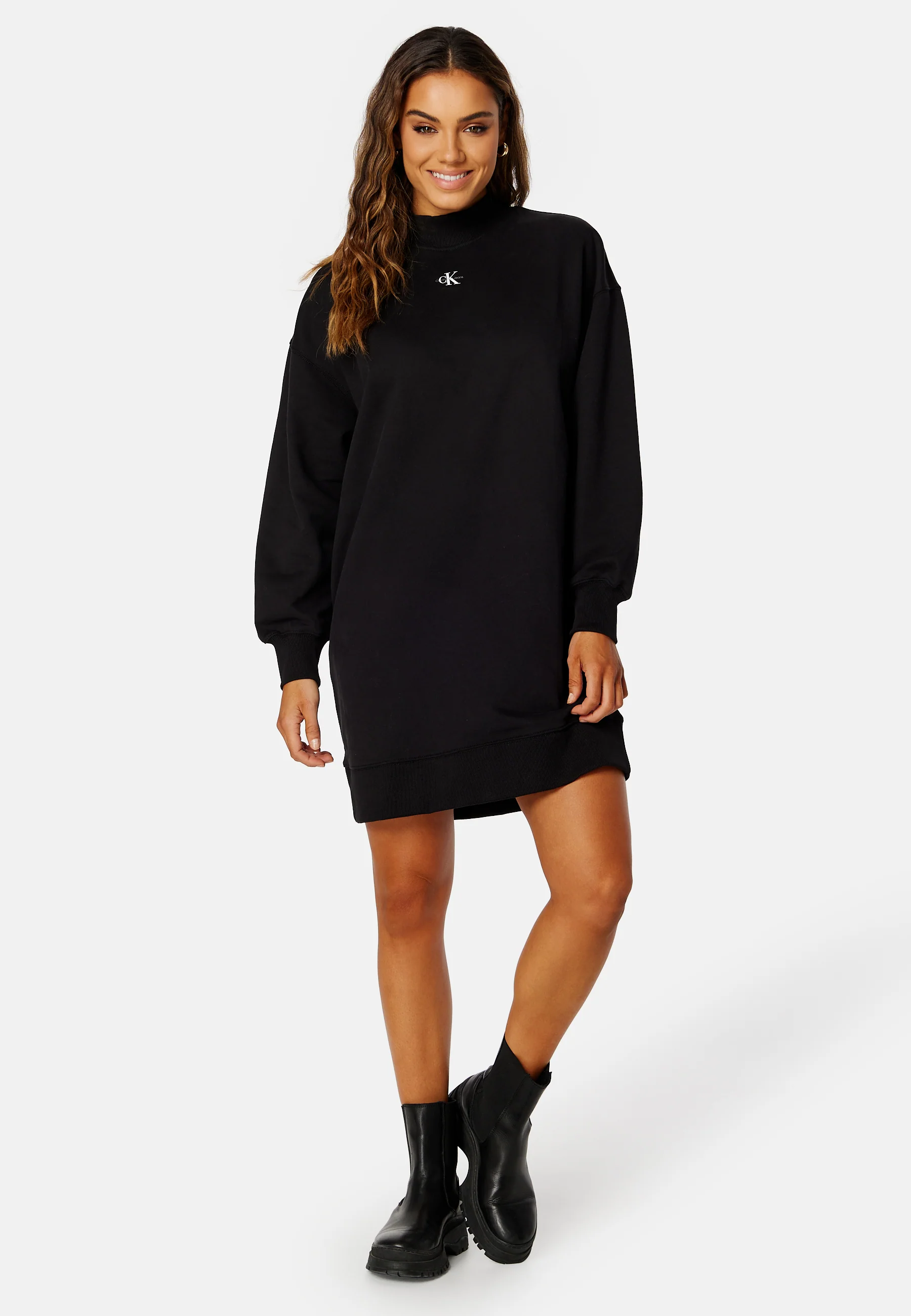 Micro Monologo Mock Neck Dress - Image 2