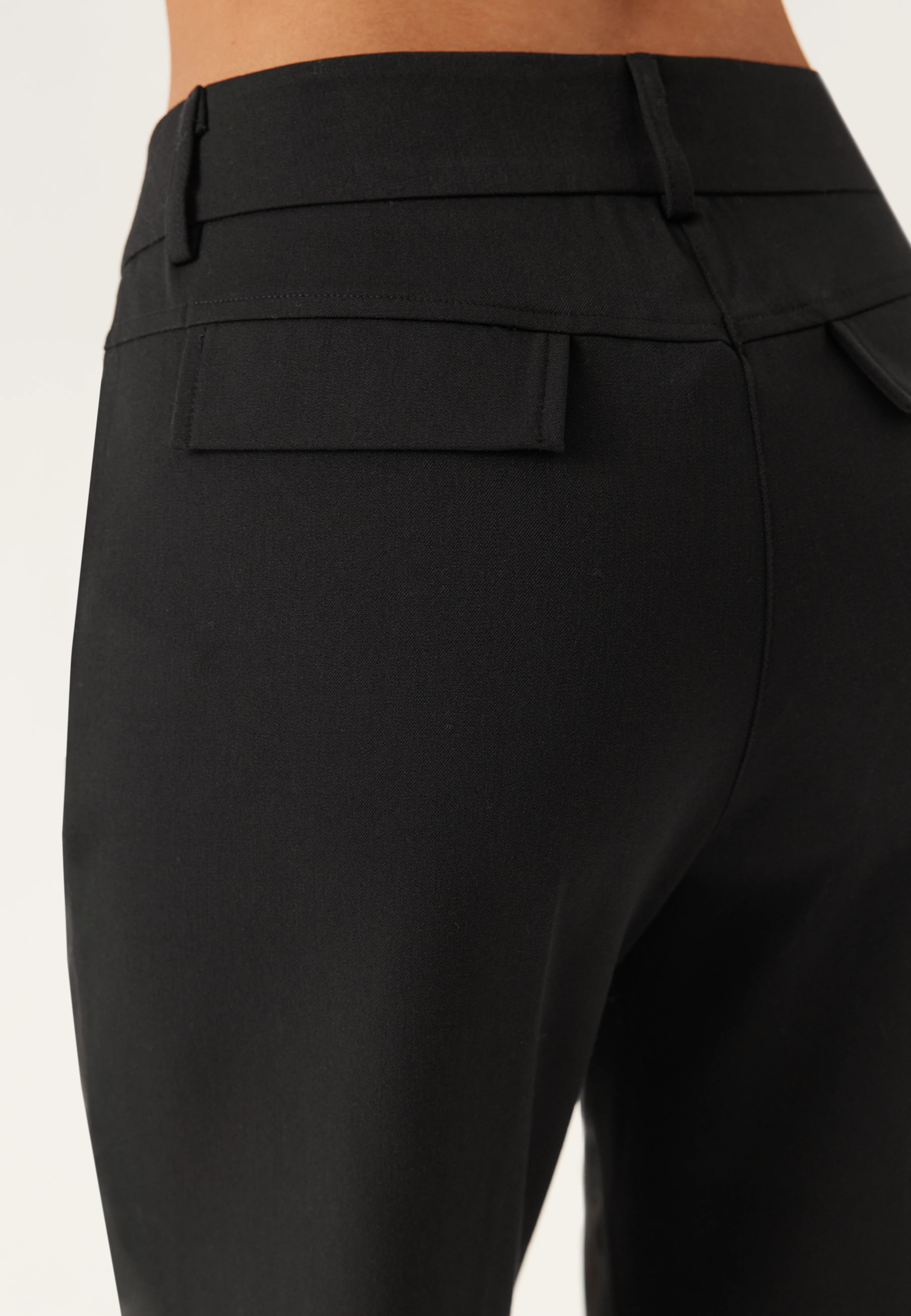 Mid Waist Straight Back Pocket Trousers - Image 5
