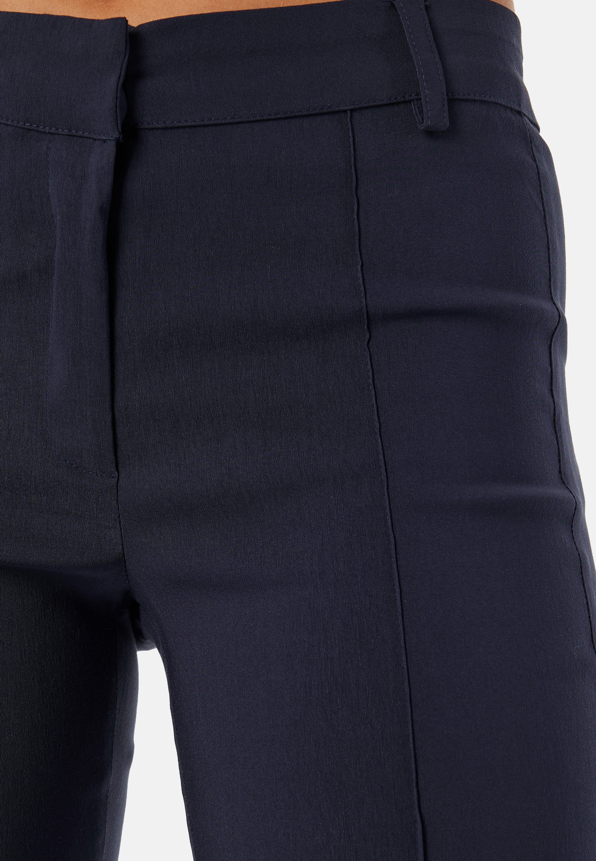 Mid Waist Stretchy Flared Trousers - Image 4