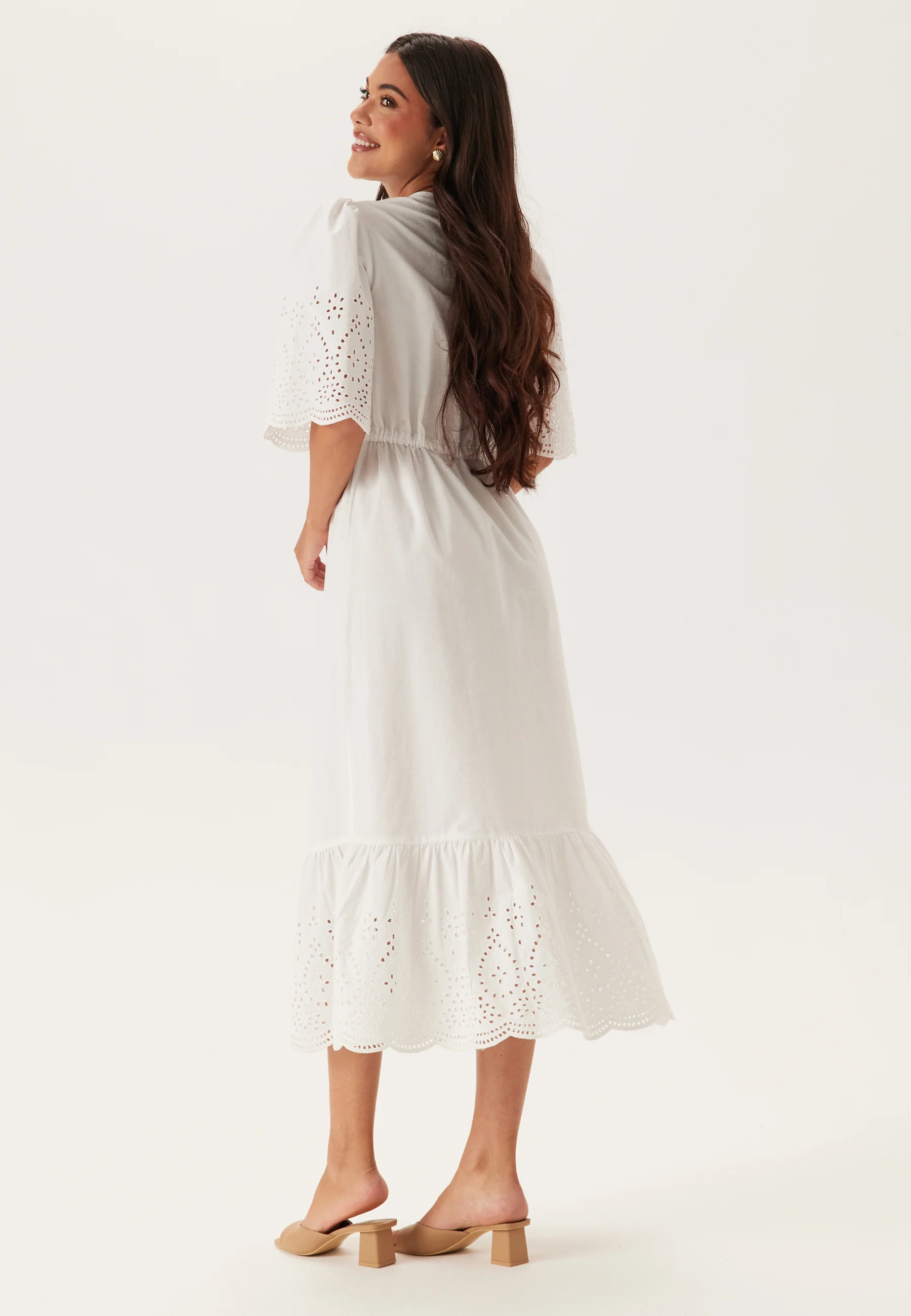 Midi Broderie Anglaise Dress - Image 2