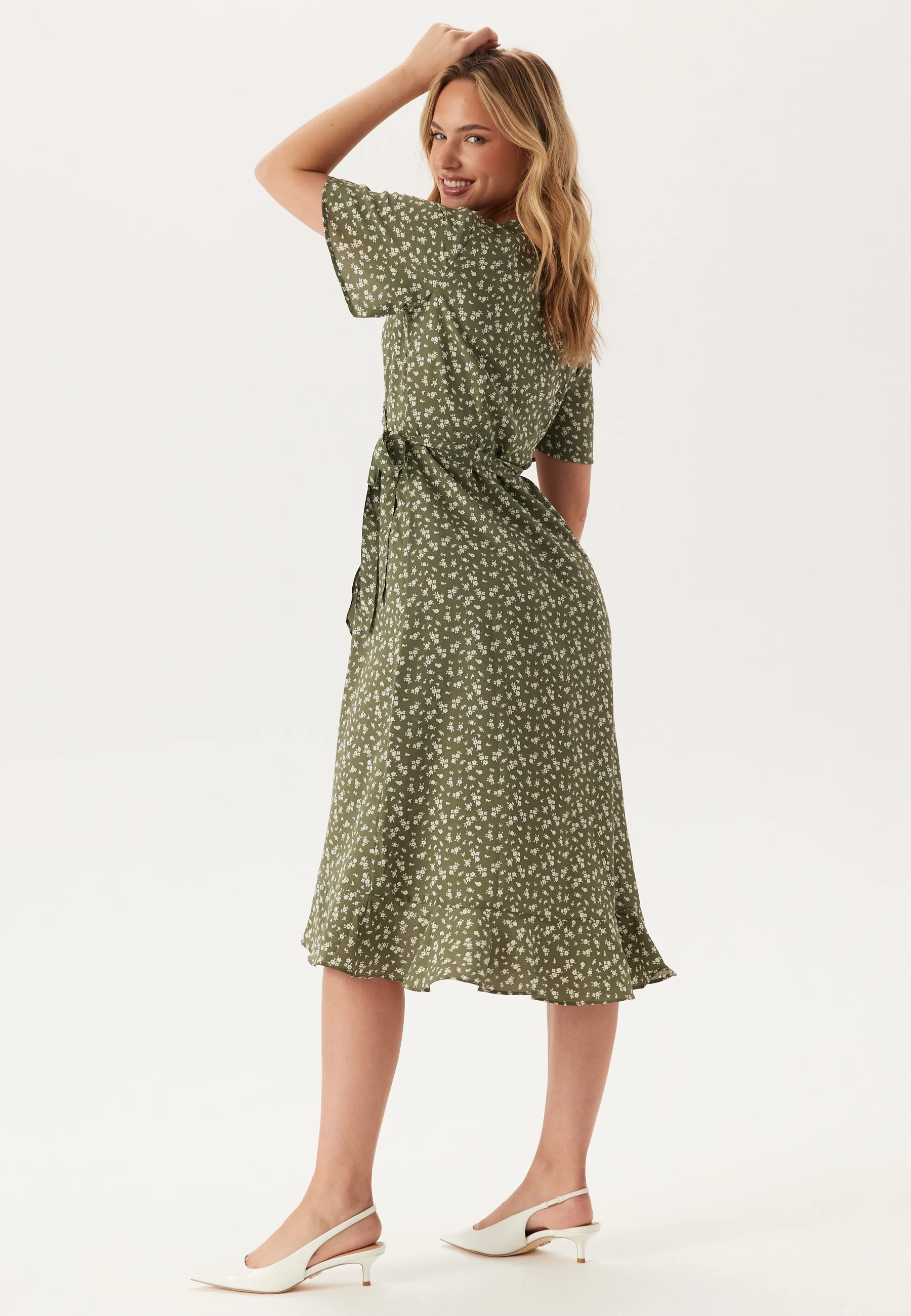 Midi Butterfly Wrap Dress - Image 2