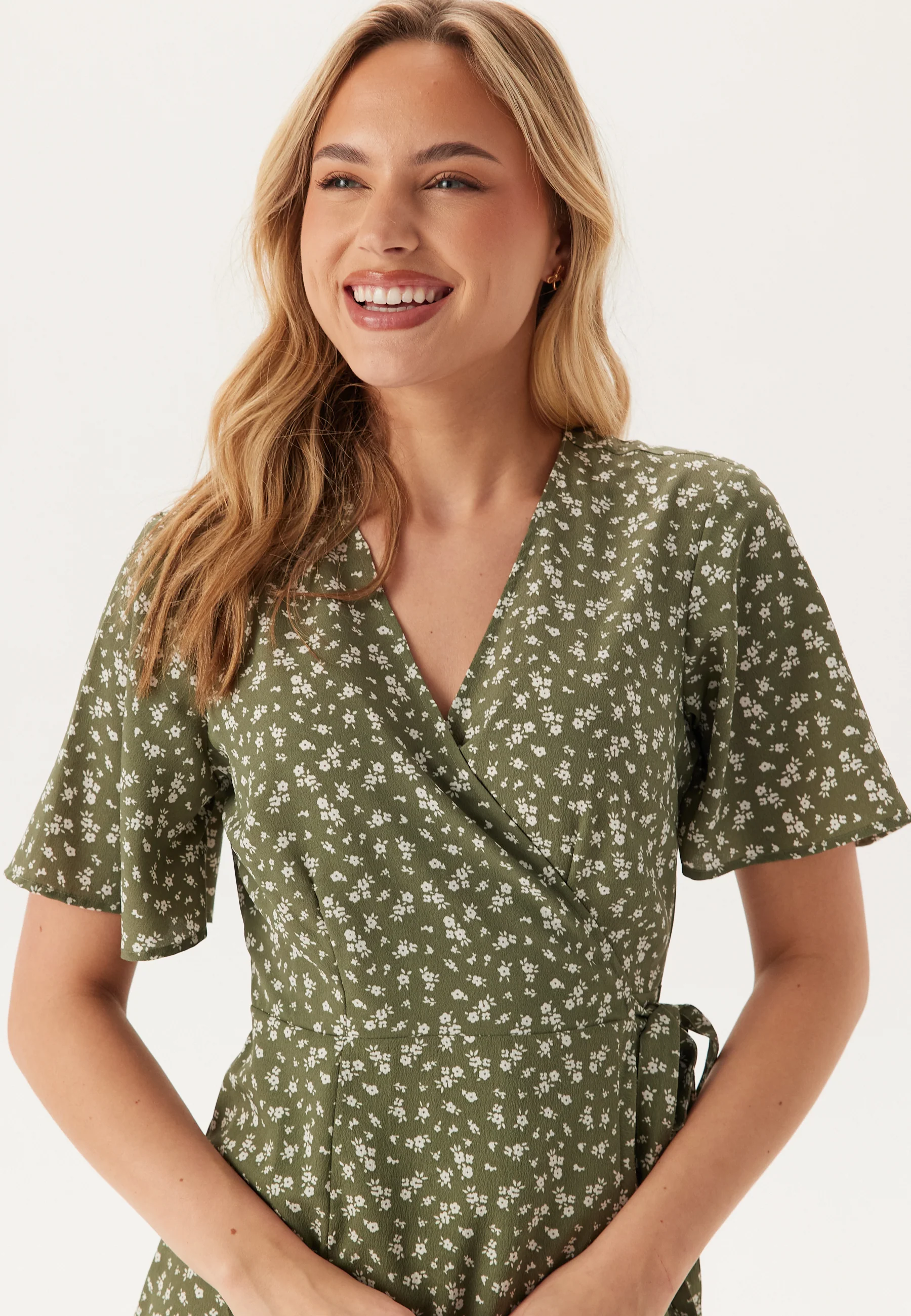 Midi Butterfly Wrap Dress - Image 3