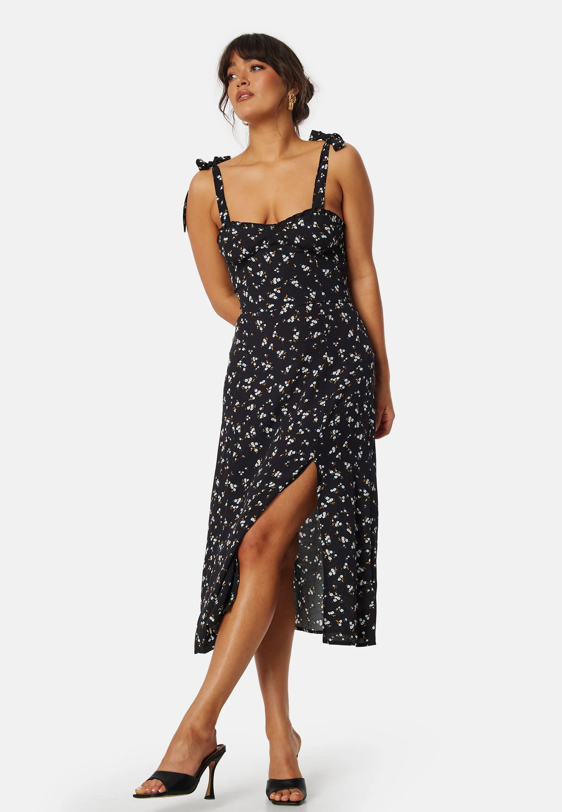 Midi Floral Ruffle Dress