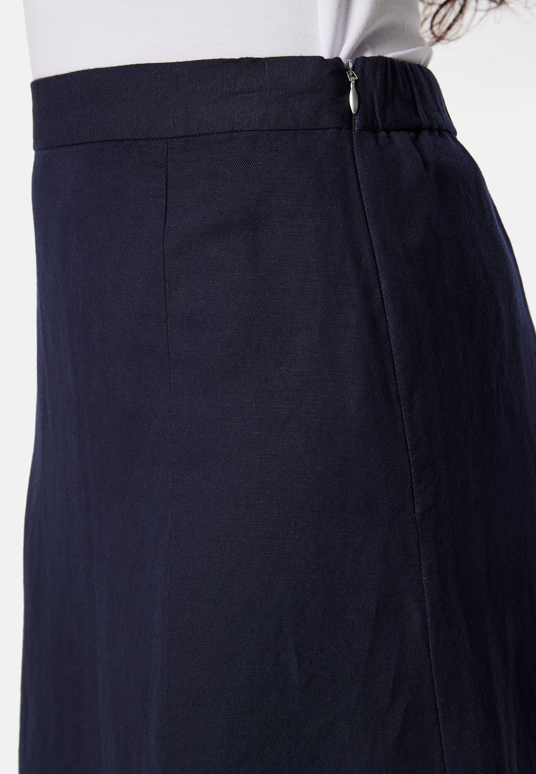 Midi Linen Blend Skirt - Image 4