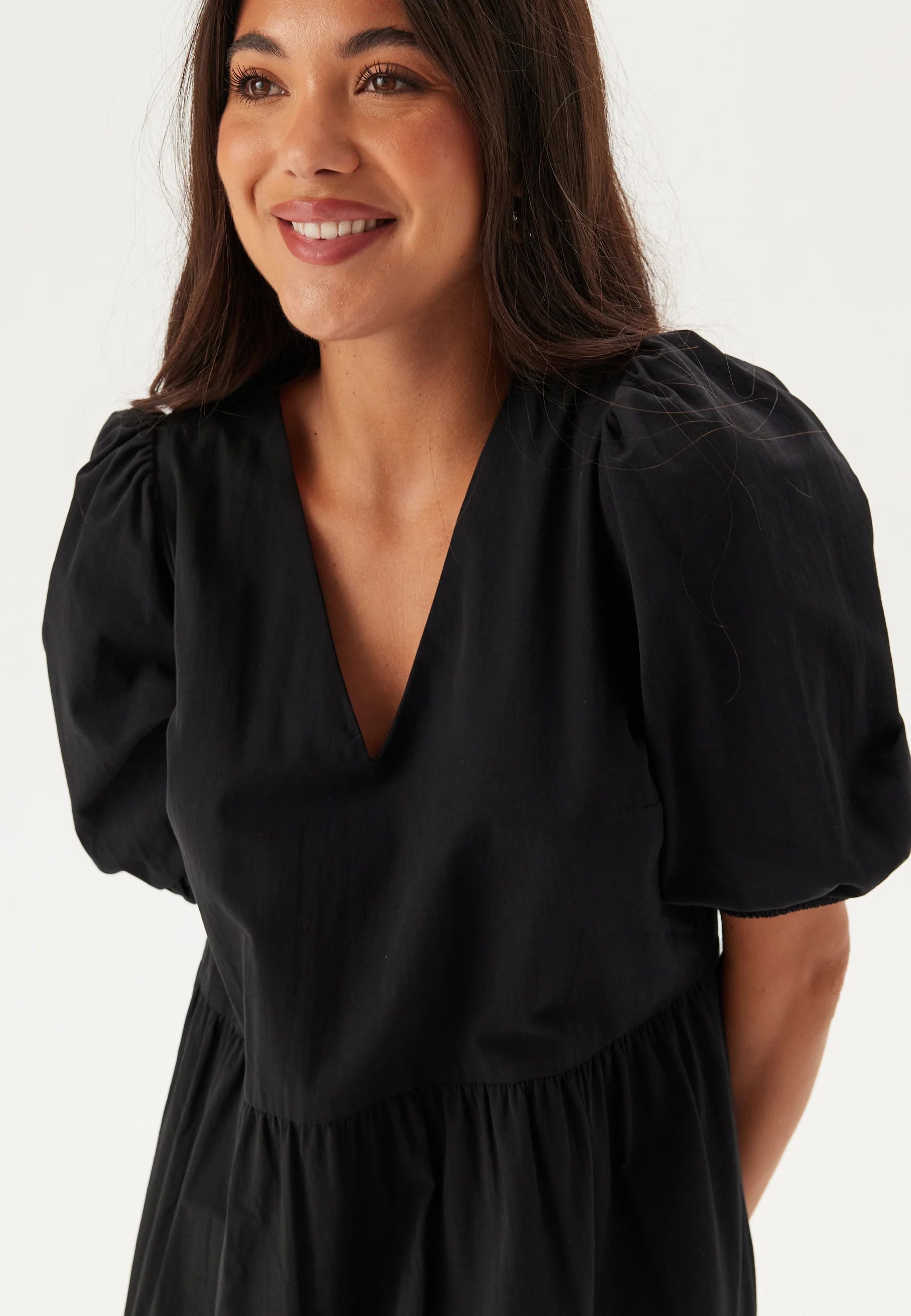 Midi Puff Sleeve Dress - Image 4