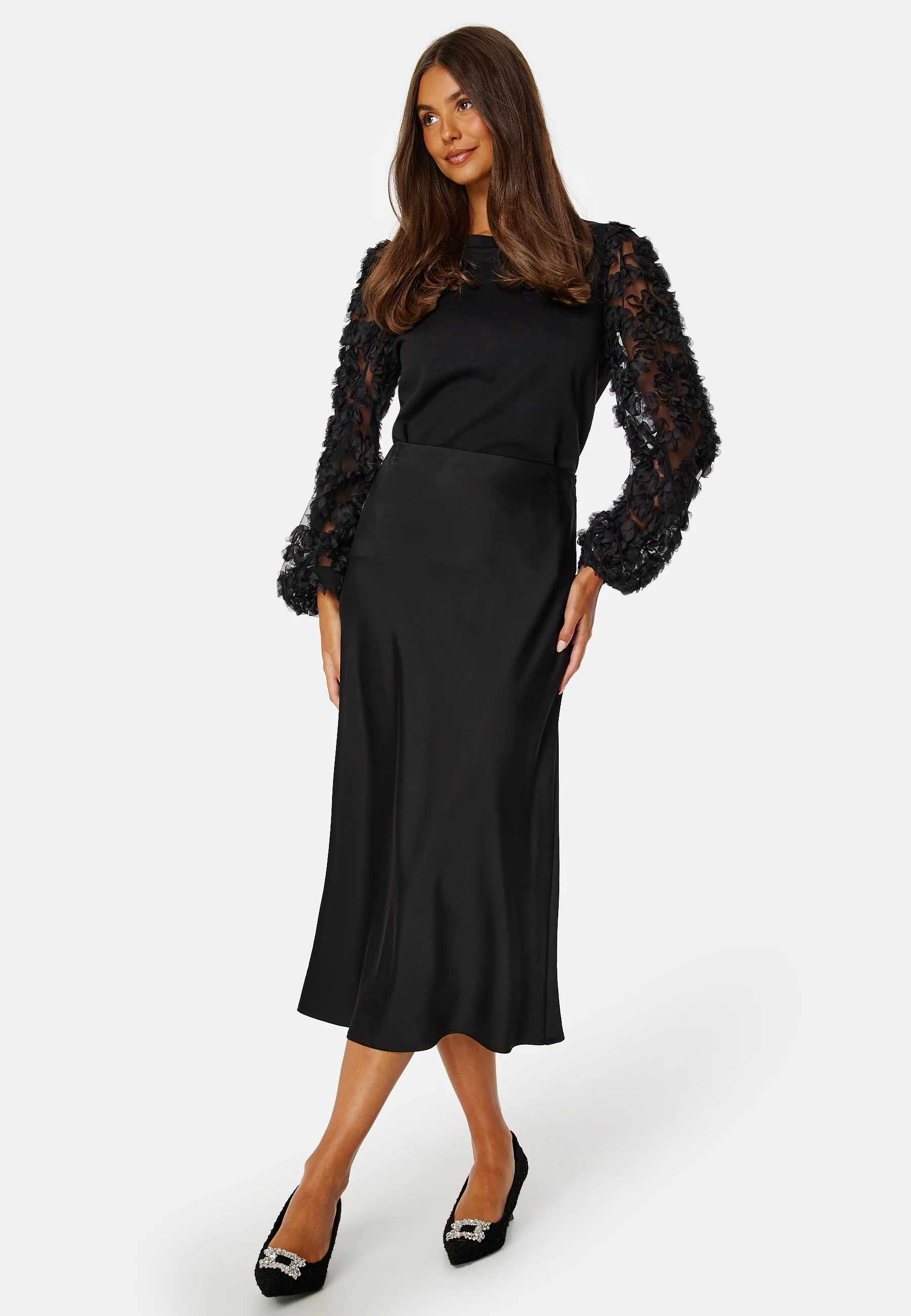 Midi Satin Skirt - Image 5