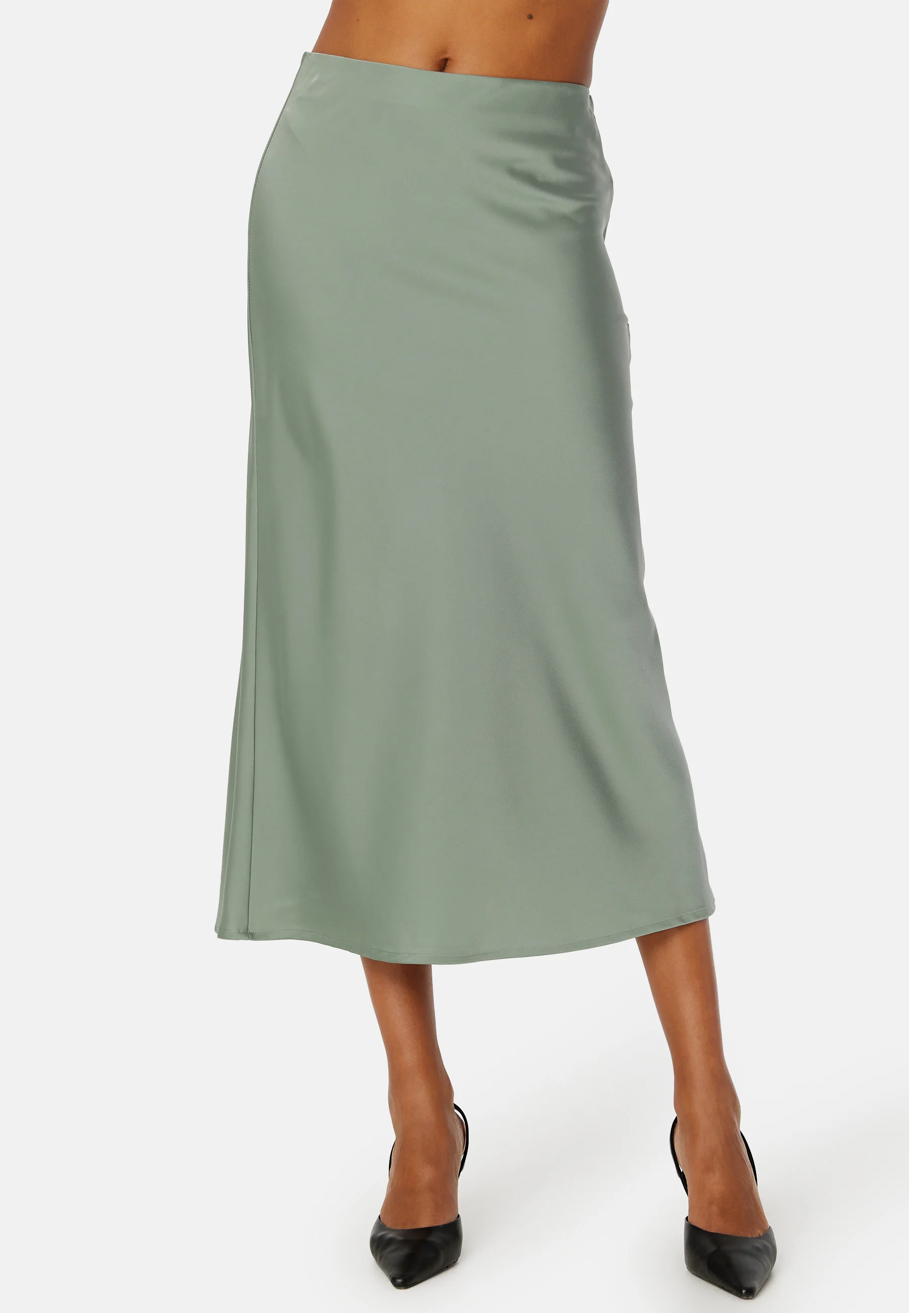 Midi Satin Skirt - Image 2